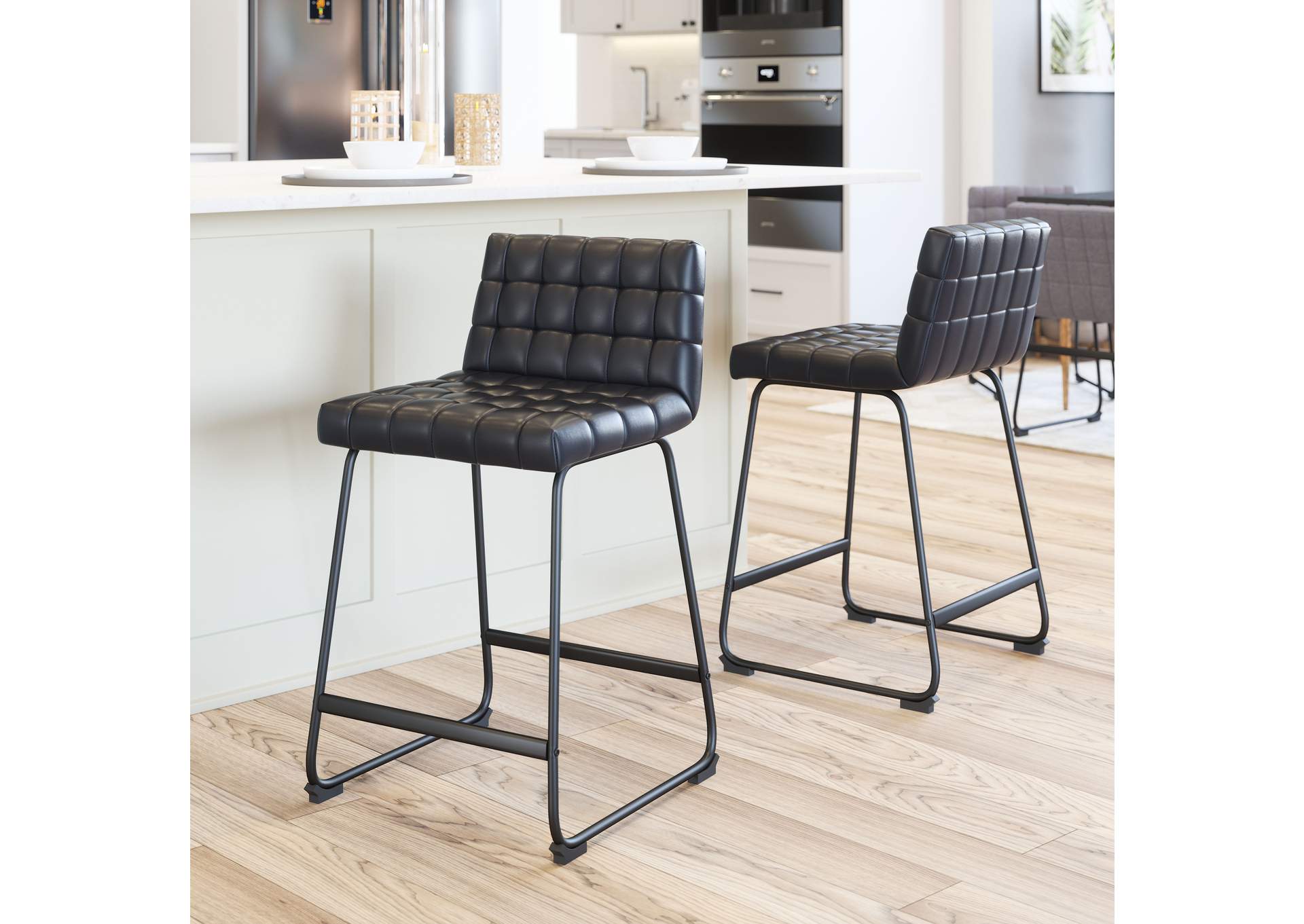 Pago Counter Stool (Set Of 2) Black image 1