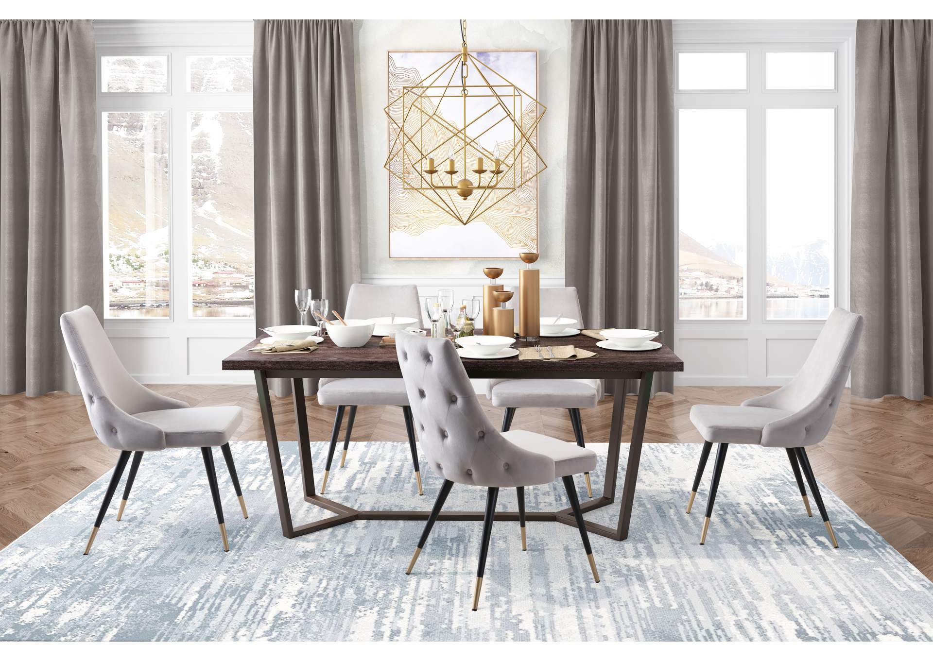 Piccolo Dining Chair (Set Of 2) Gray image 4