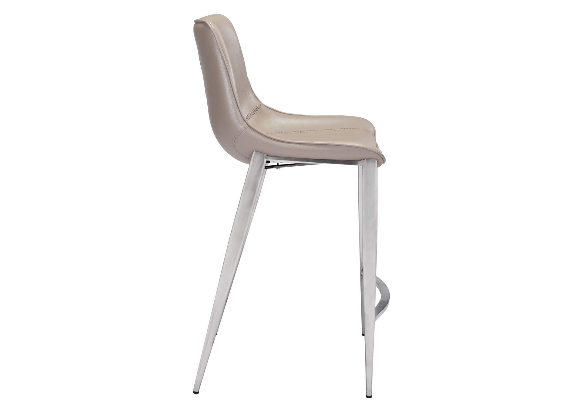 Magnus Counter Stool (Set Of 2) Brown & Silver image 4
