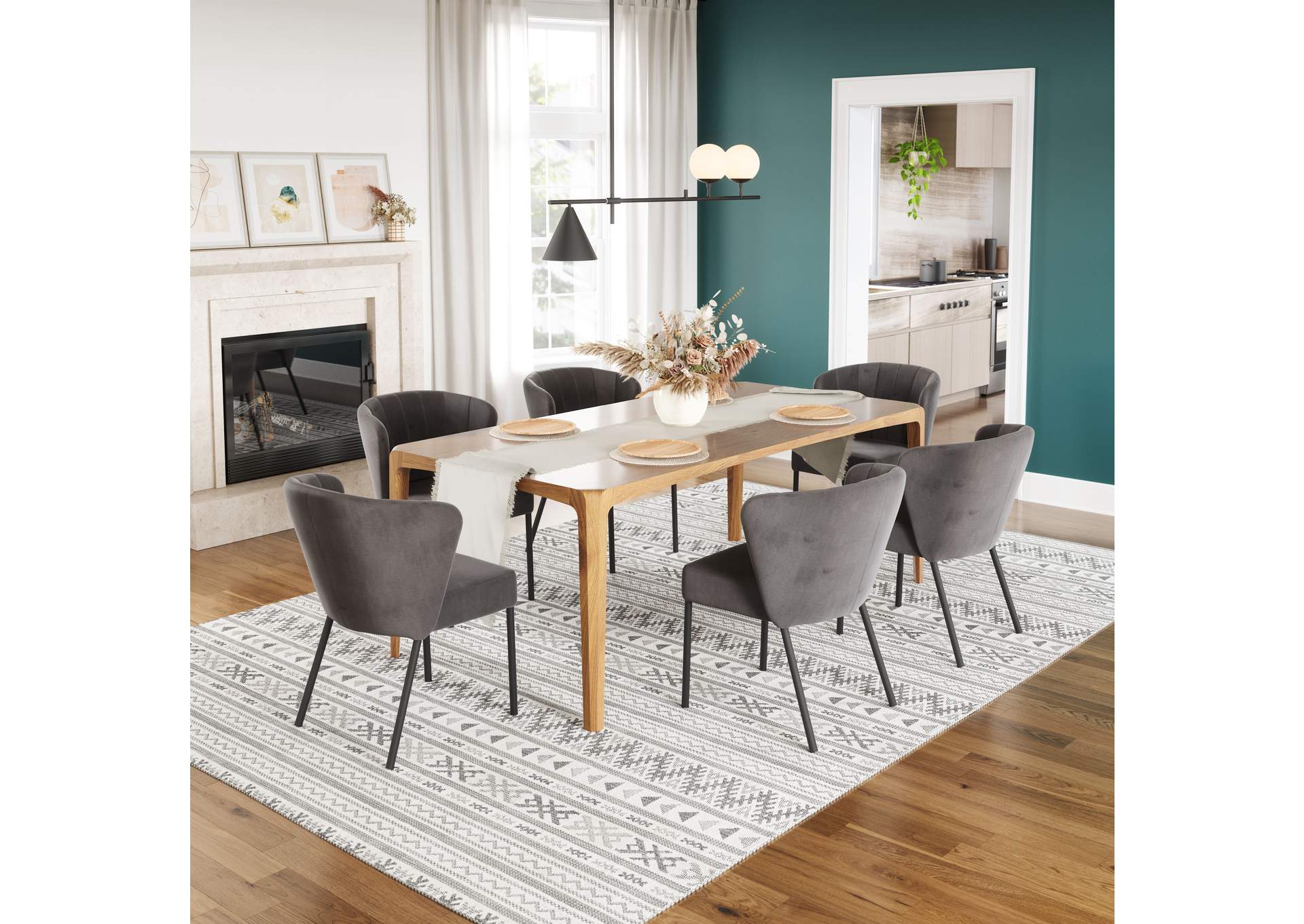 Aimee Dining Chair (Set Of 2) Gray image 3