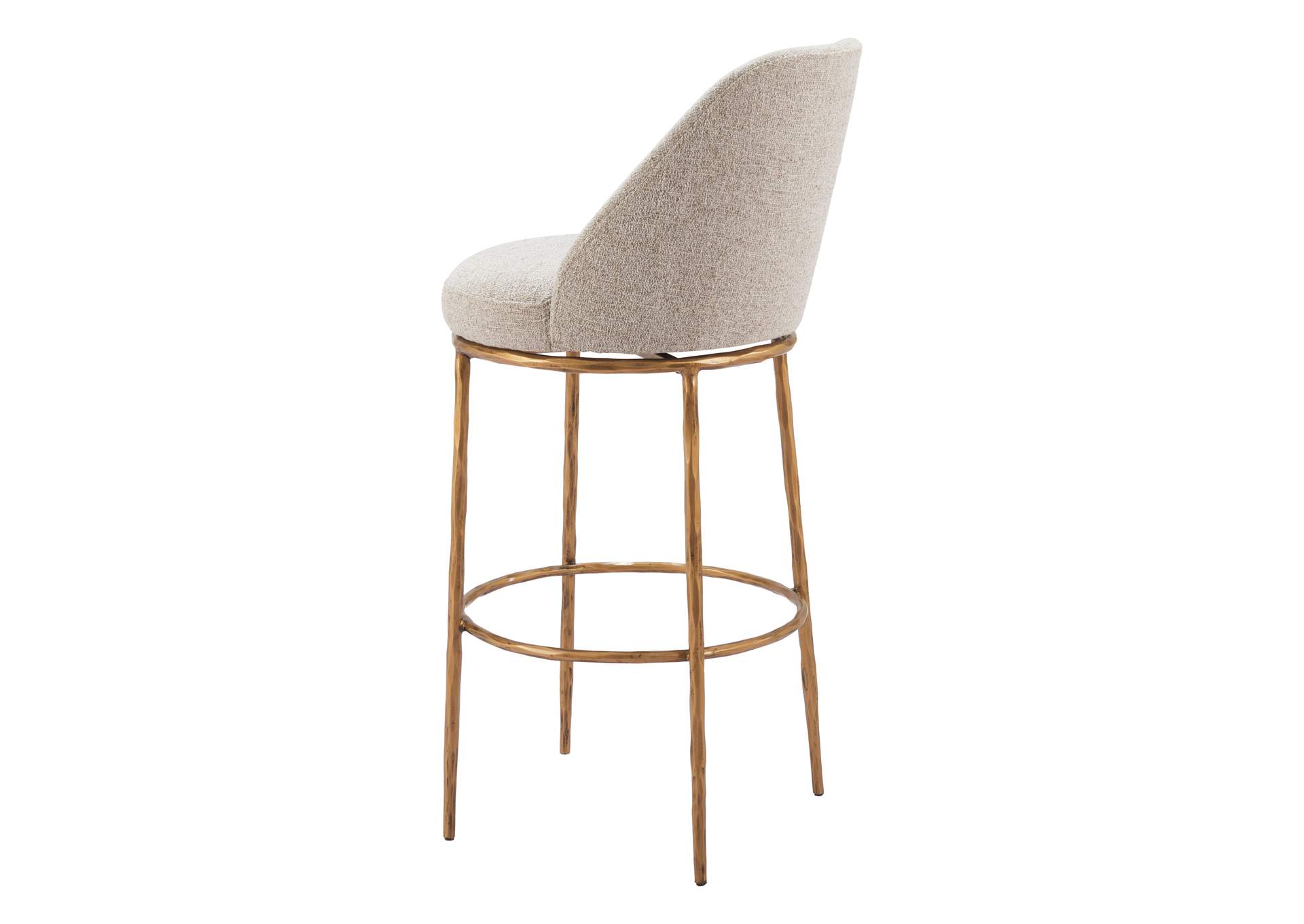 Nordhavn Swivel Barstool Beige & Gold image 7