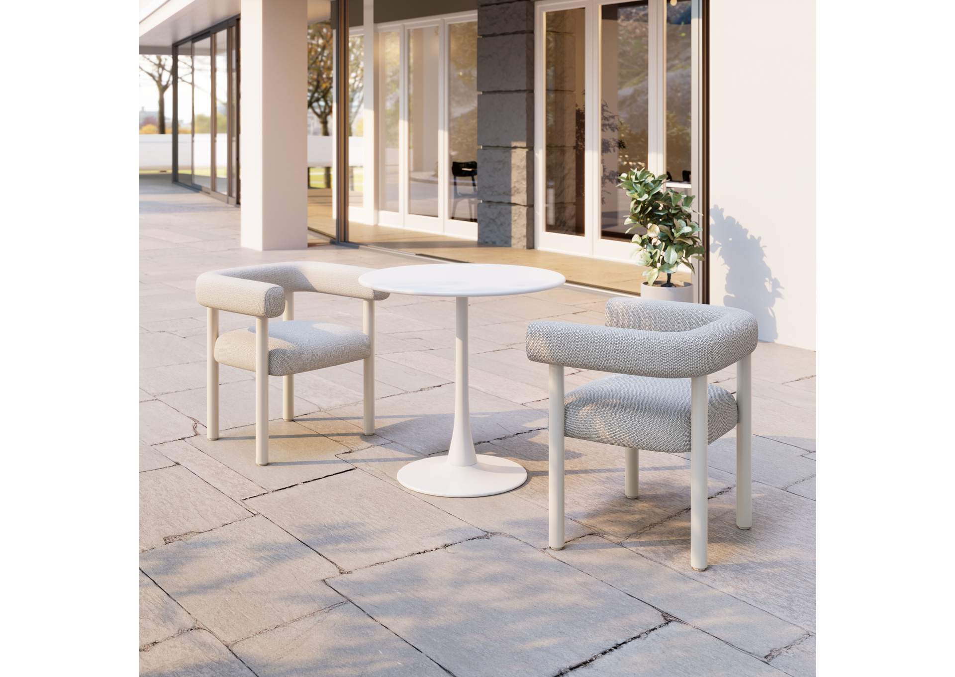 Soleil Outdoor Dining Table White
