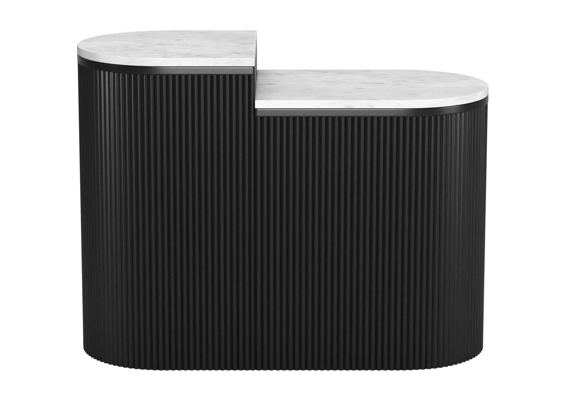 Ormara Side Table Set (2-Piece) White & Black image 6