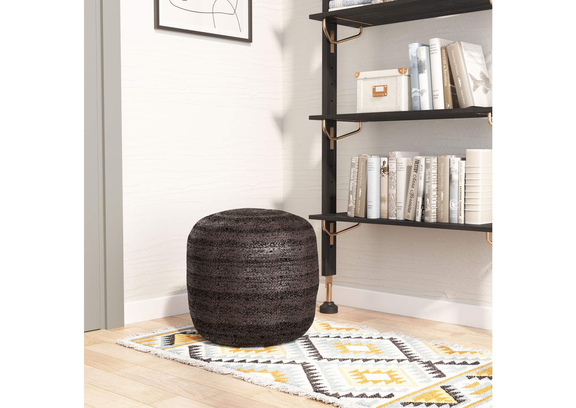 Lillian Ottoman Black image 1