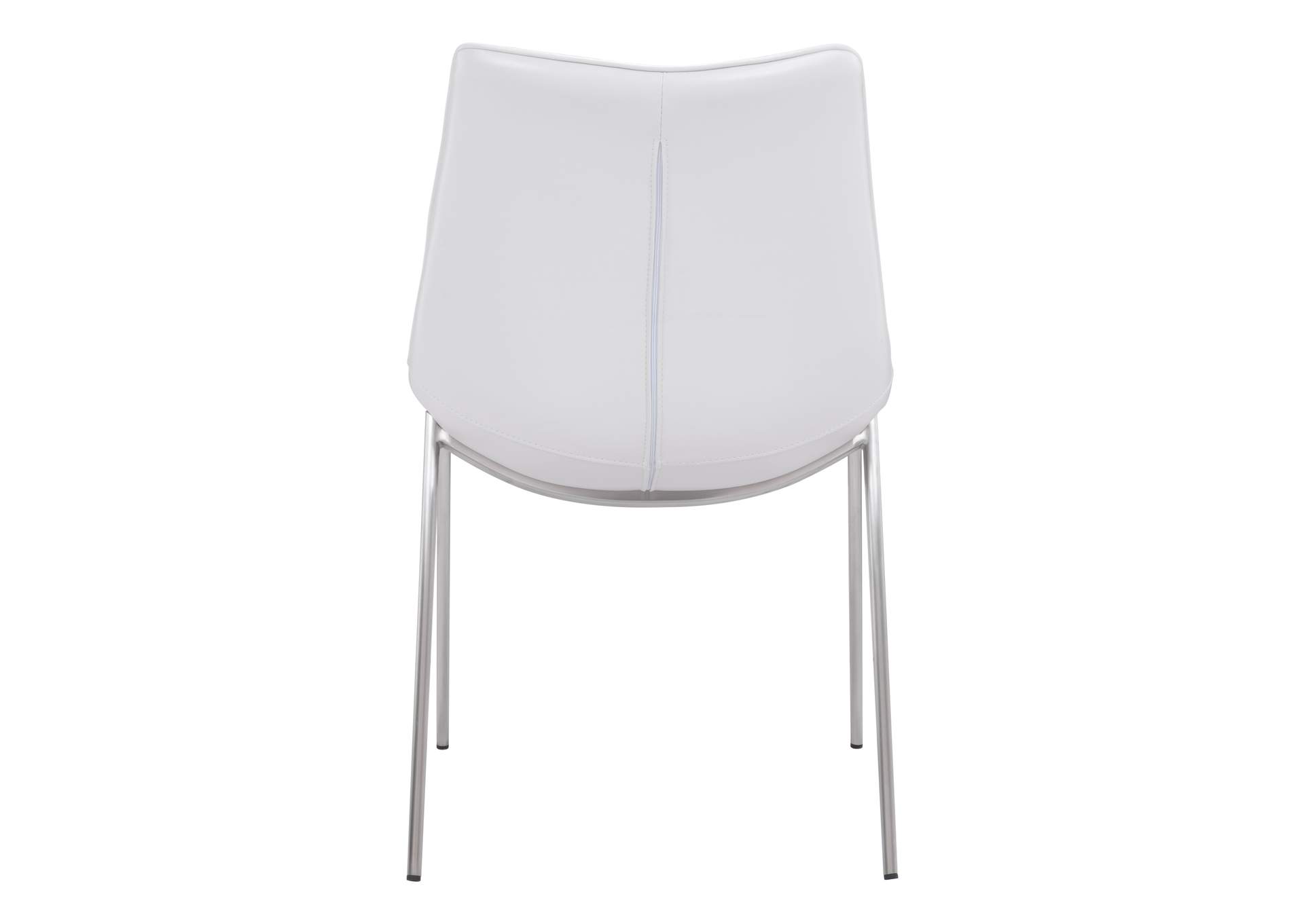 Magnus Dining Chair (Set Of 2) White & Silver image 8