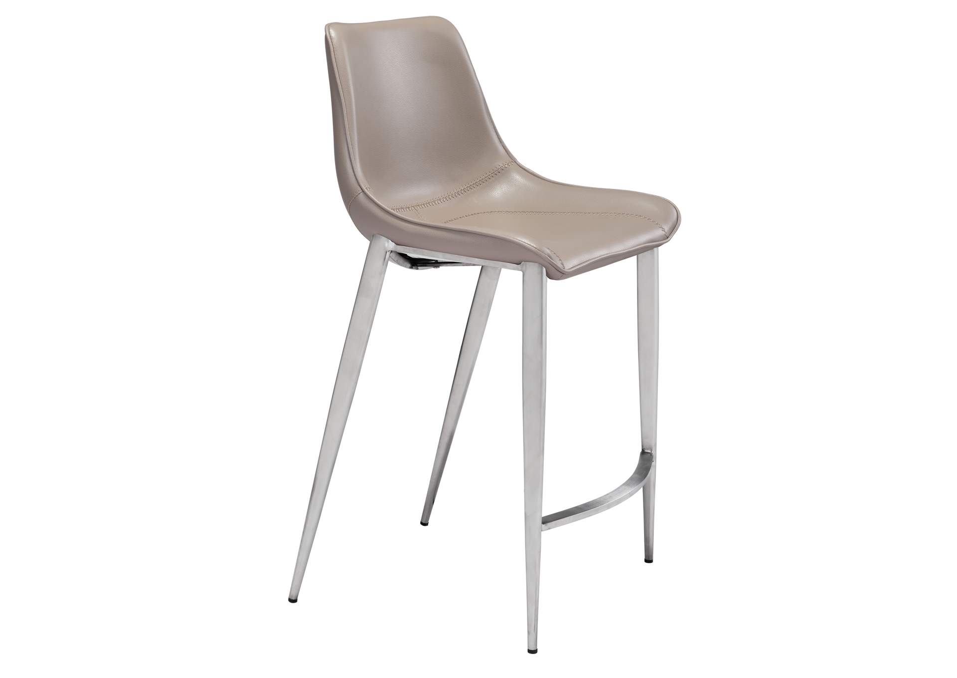 Magnus Counter Stool (Set Of 2) Brown & Silver image 3