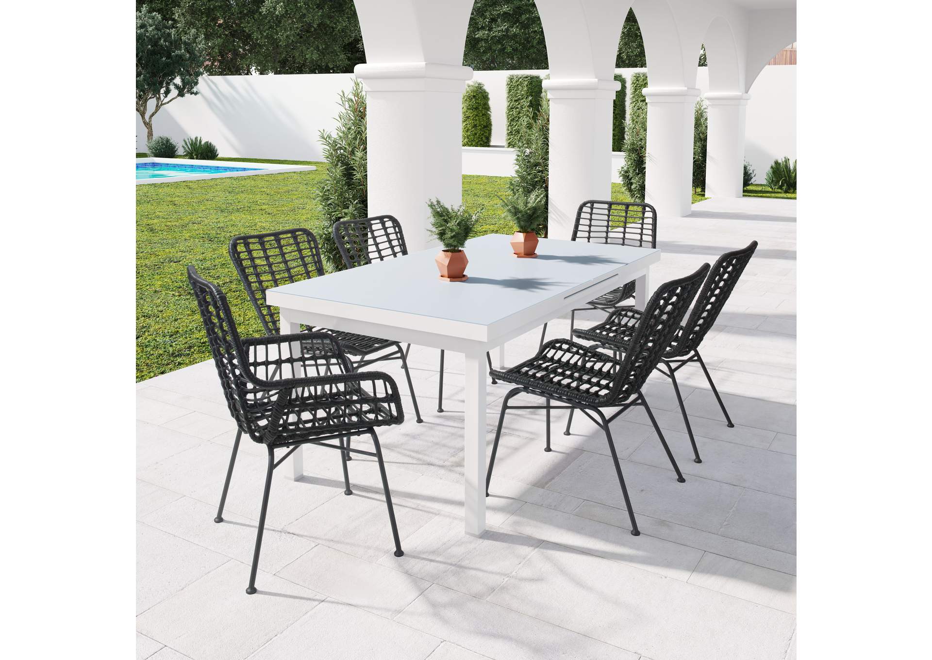 Lorena Outdoor Dining Chair (Set Of 2) Black image 3