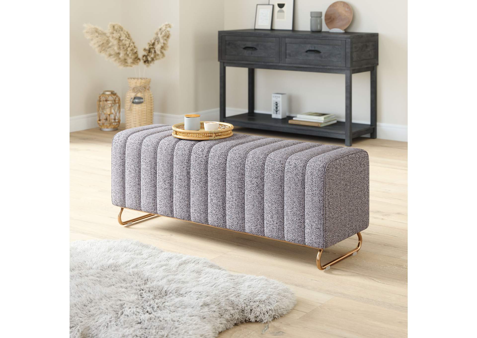Pender Bench Stone Gray