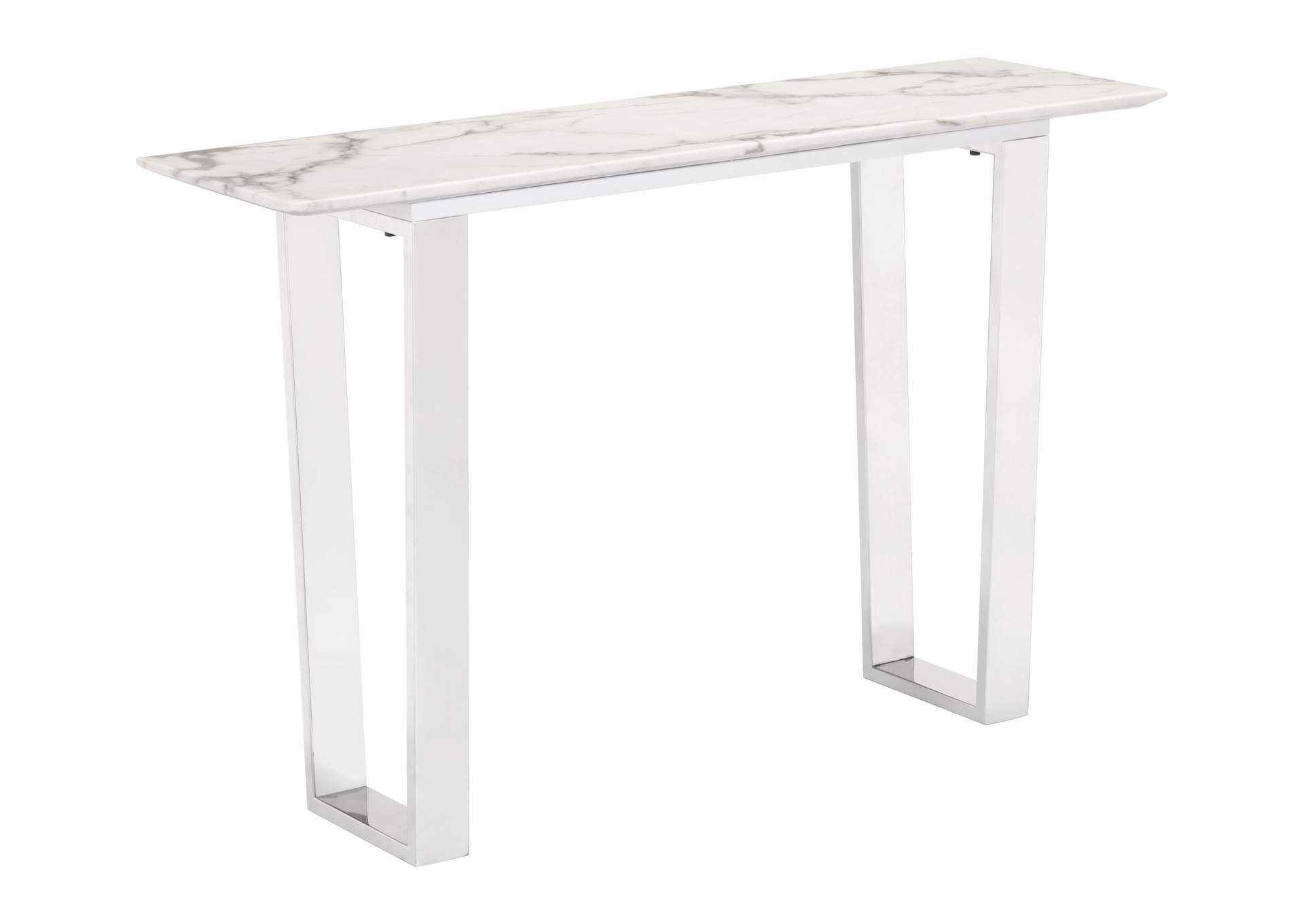 Atlas Console Table White & Silver image 3