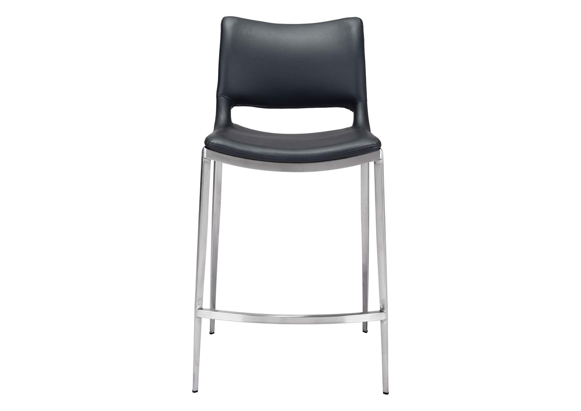 Ace Counter Stool (Set Of 2) Black & Silver image 5