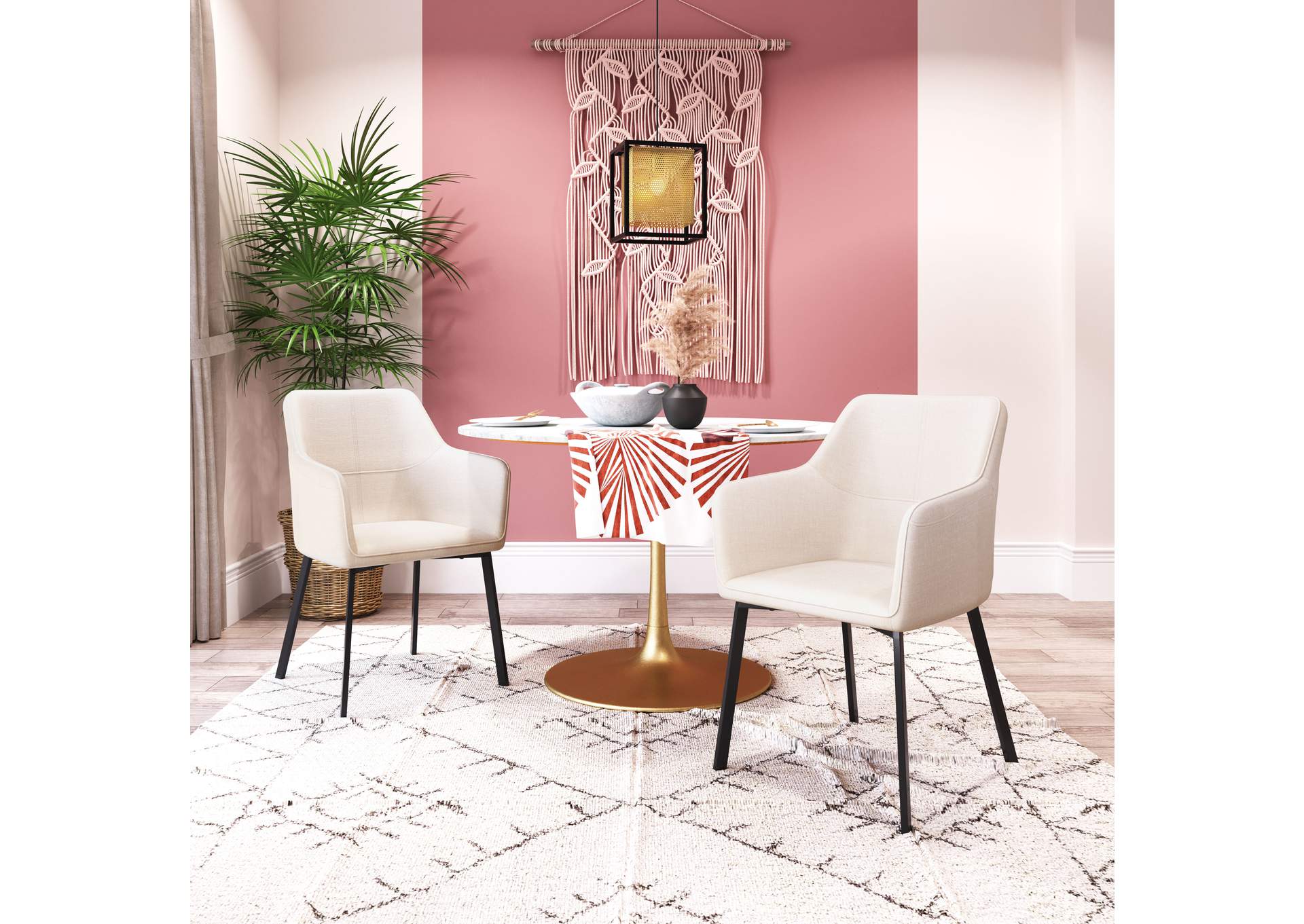 Adage Dining Chair (Set Of 2) Beige image 1
