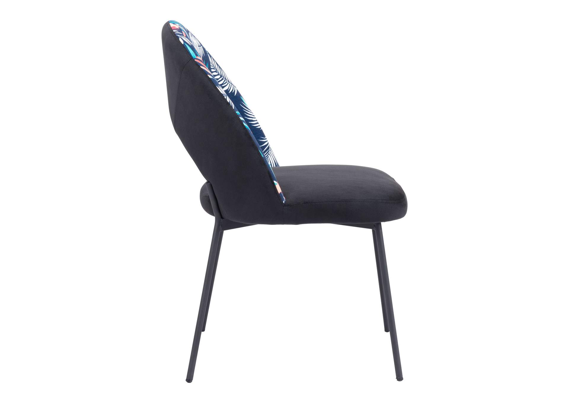 Merion Dining Chair (Set Of 2) Multicolor Print & Black image 7