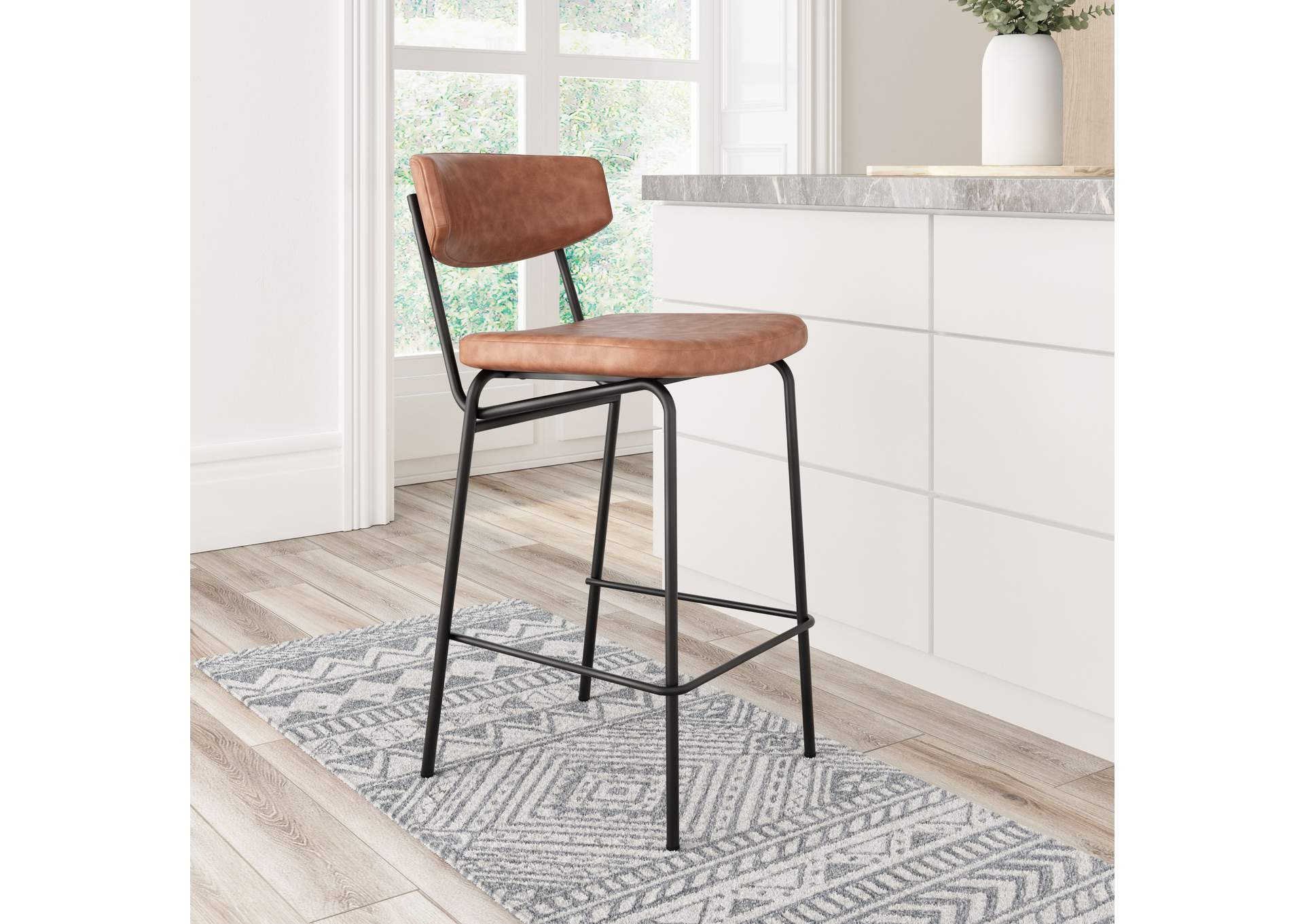 Charon Counter Stool (Set Of 2) Vintage Brown image 3