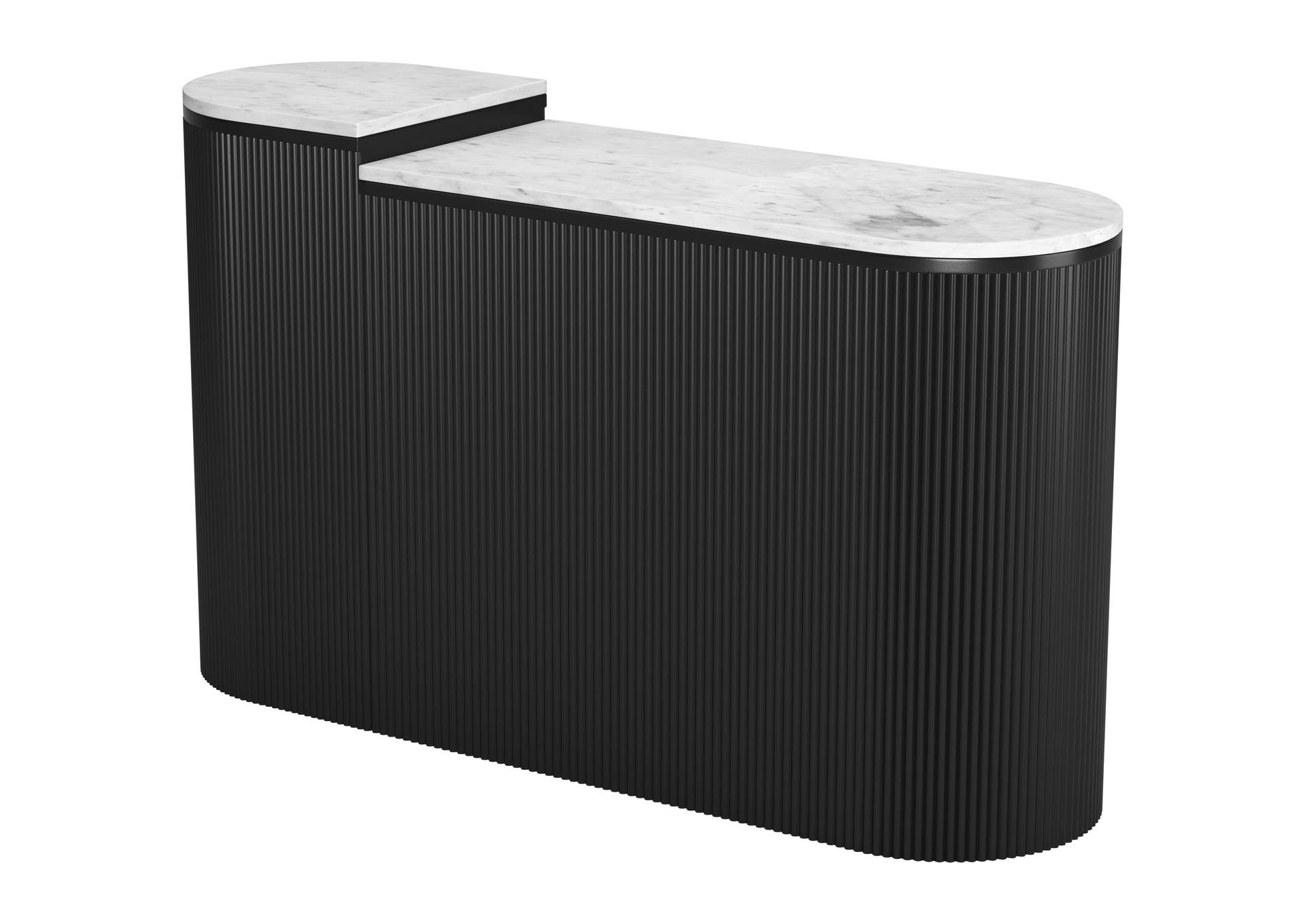 Ormara Console Table Set (2-Piece) White & Black image 6
