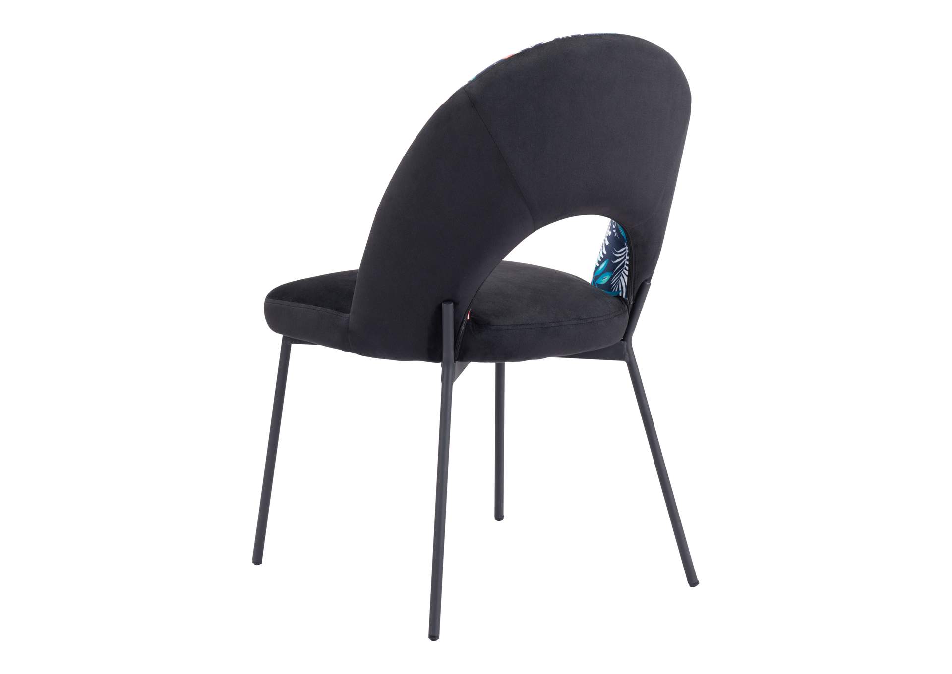 Merion Dining Chair (Set Of 2) Multicolor Print & Black image 10