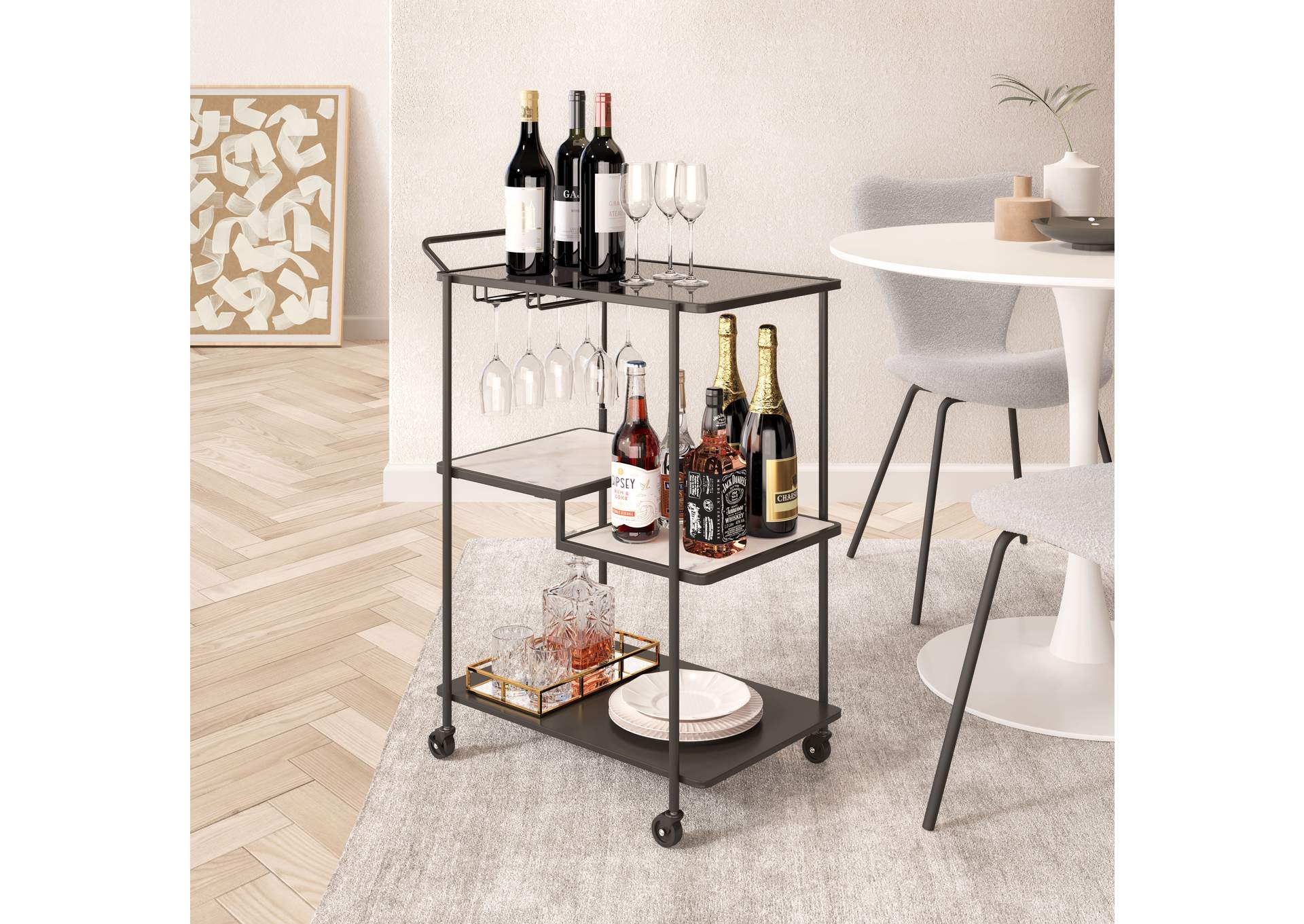 Constanza Bar Cart Black image 1