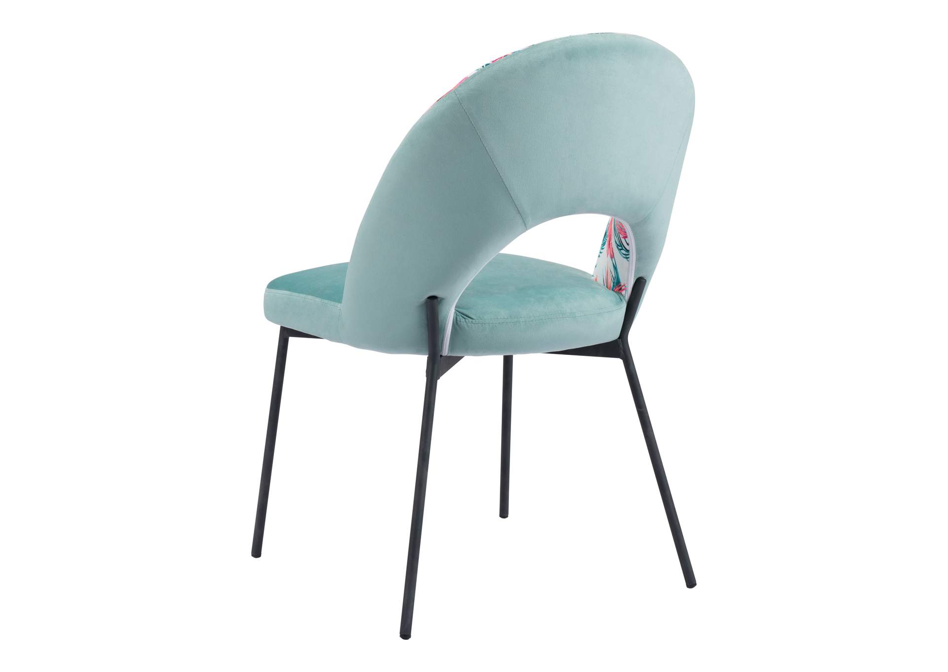 Bethpage Dining Chair (Set Of 2) Multicolor Print & Green image 9