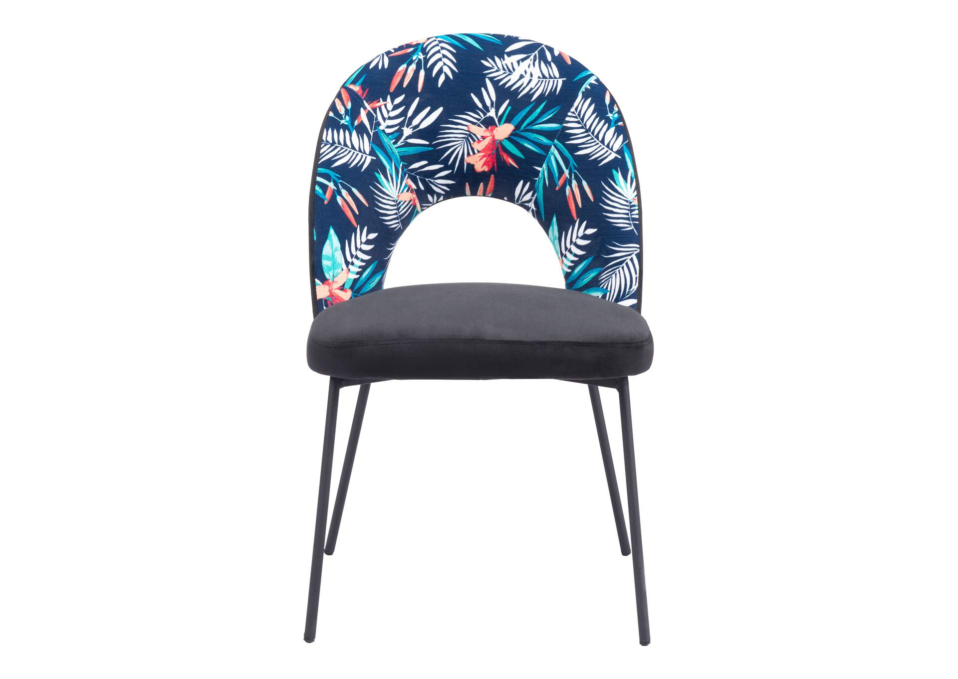 Merion Dining Chair (Set Of 2) Multicolor Print & Black image 8