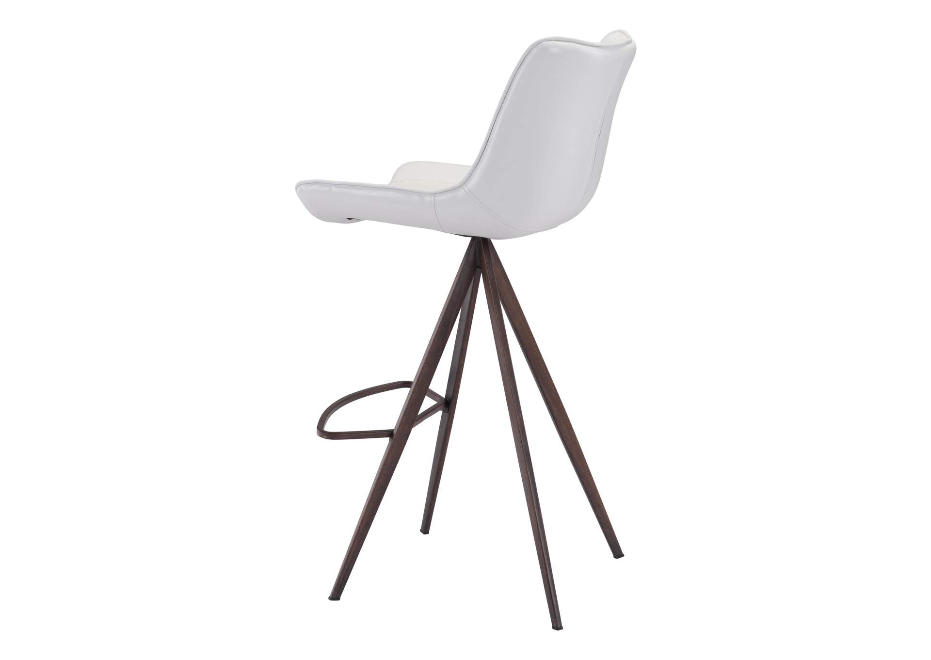 Aki Barstool (Set Of 2) White & Walnut image 7