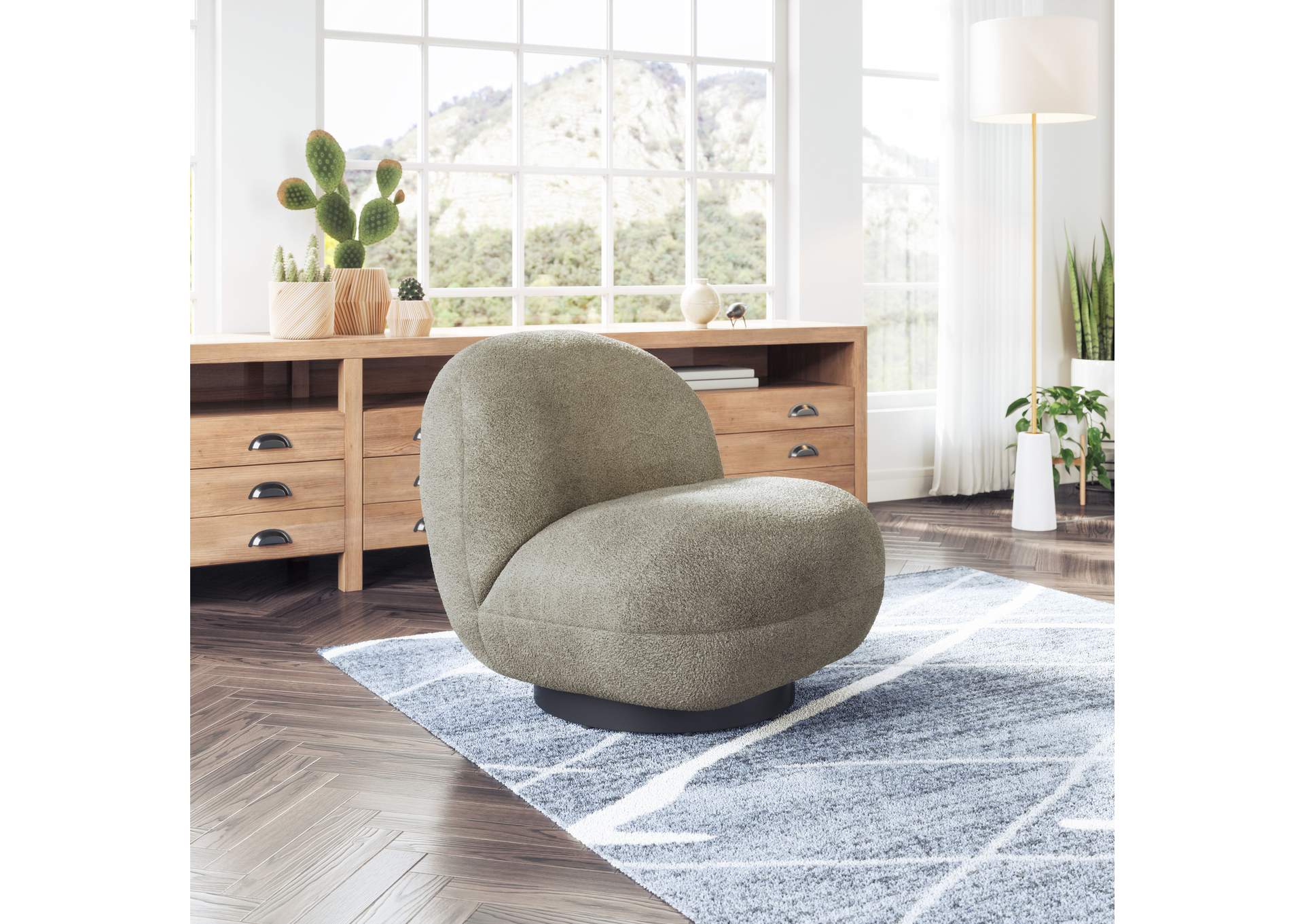 Myanmar Accent Chair Olive Green image 3