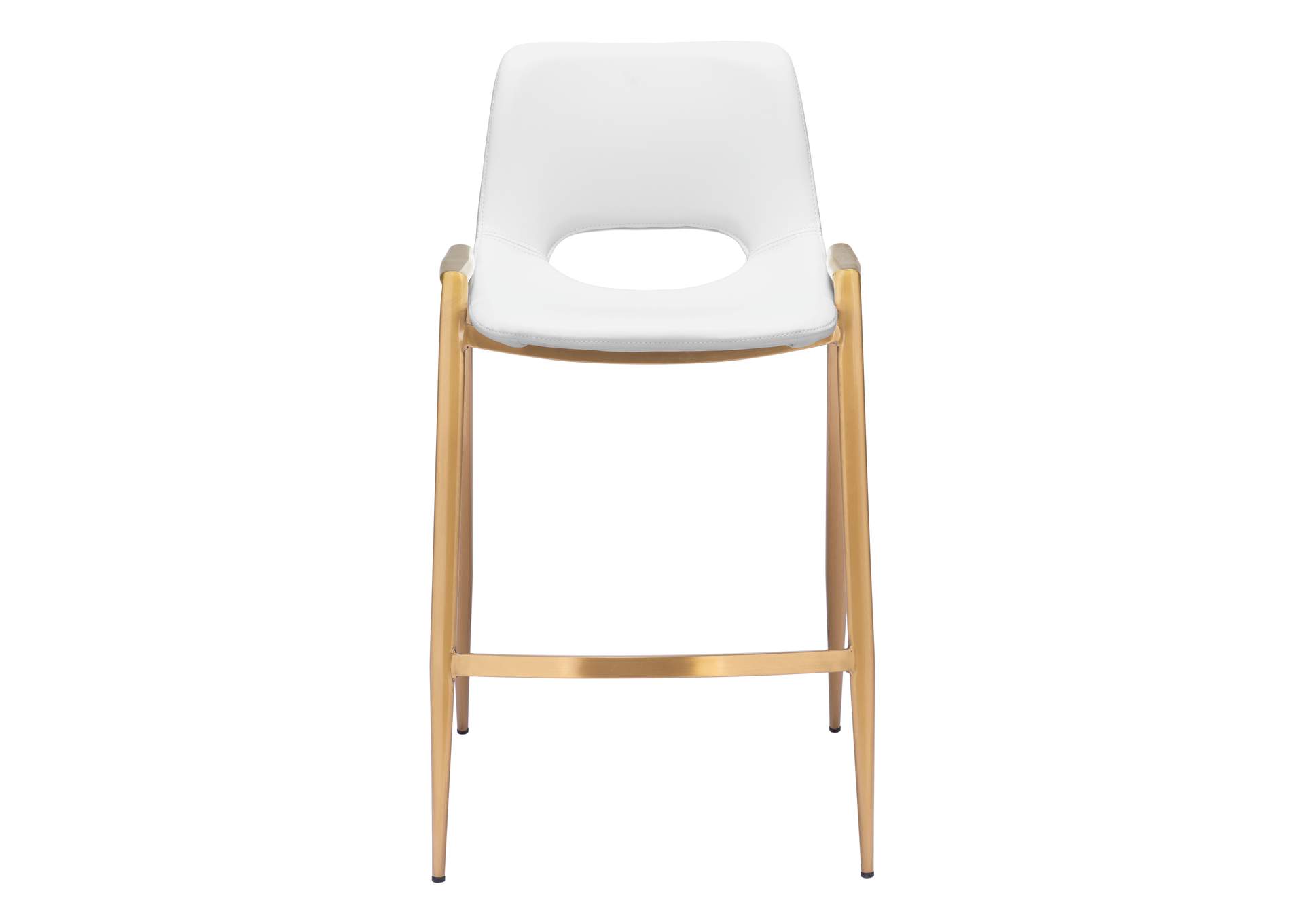 Desi Counter Stool (Set Of 2) White & Gold image 6