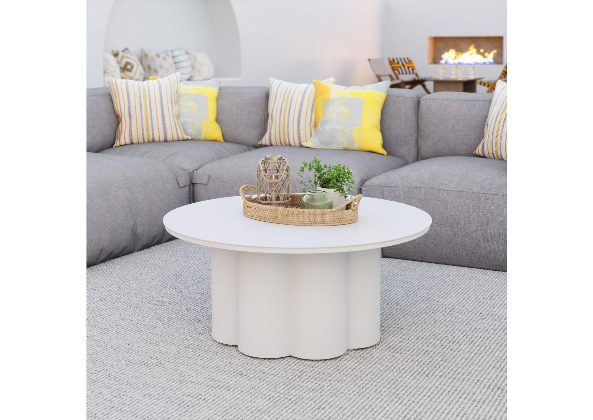 Palmier Outdoor Coffee Table White image 1