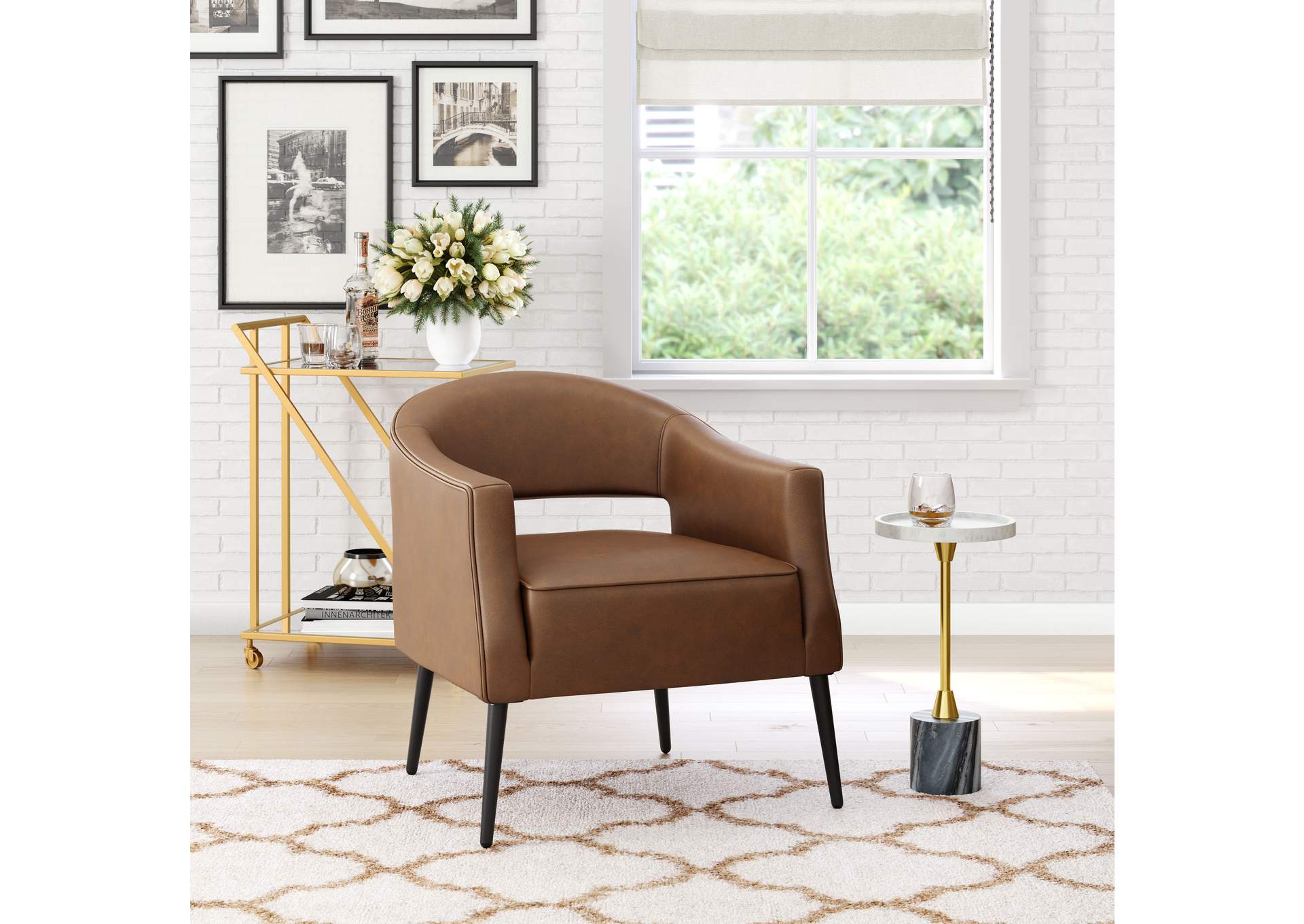 Berkeley Accent Chair Vintage Brown image 1