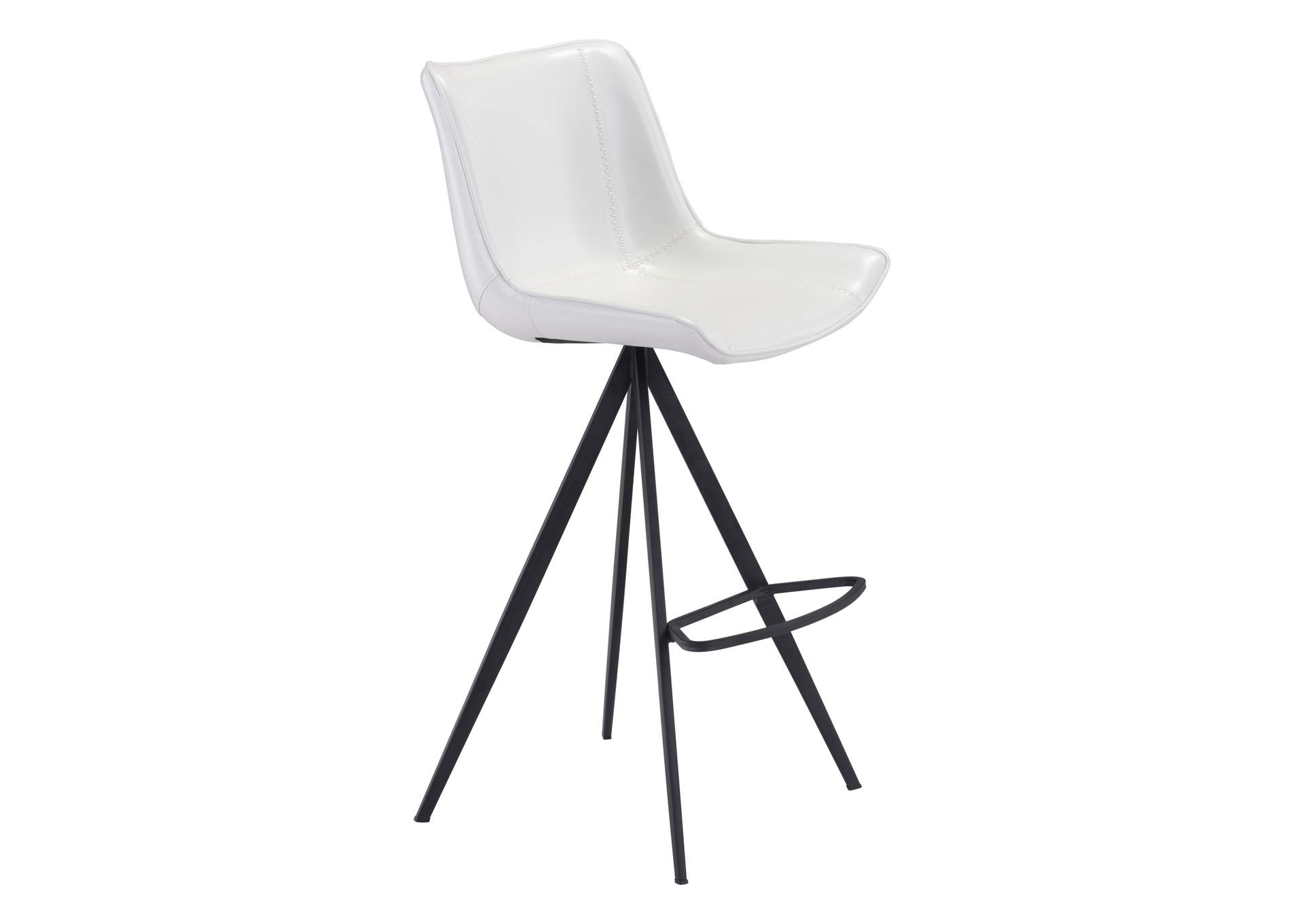 Aki Barstool (Set Of 2) White & Black image 3