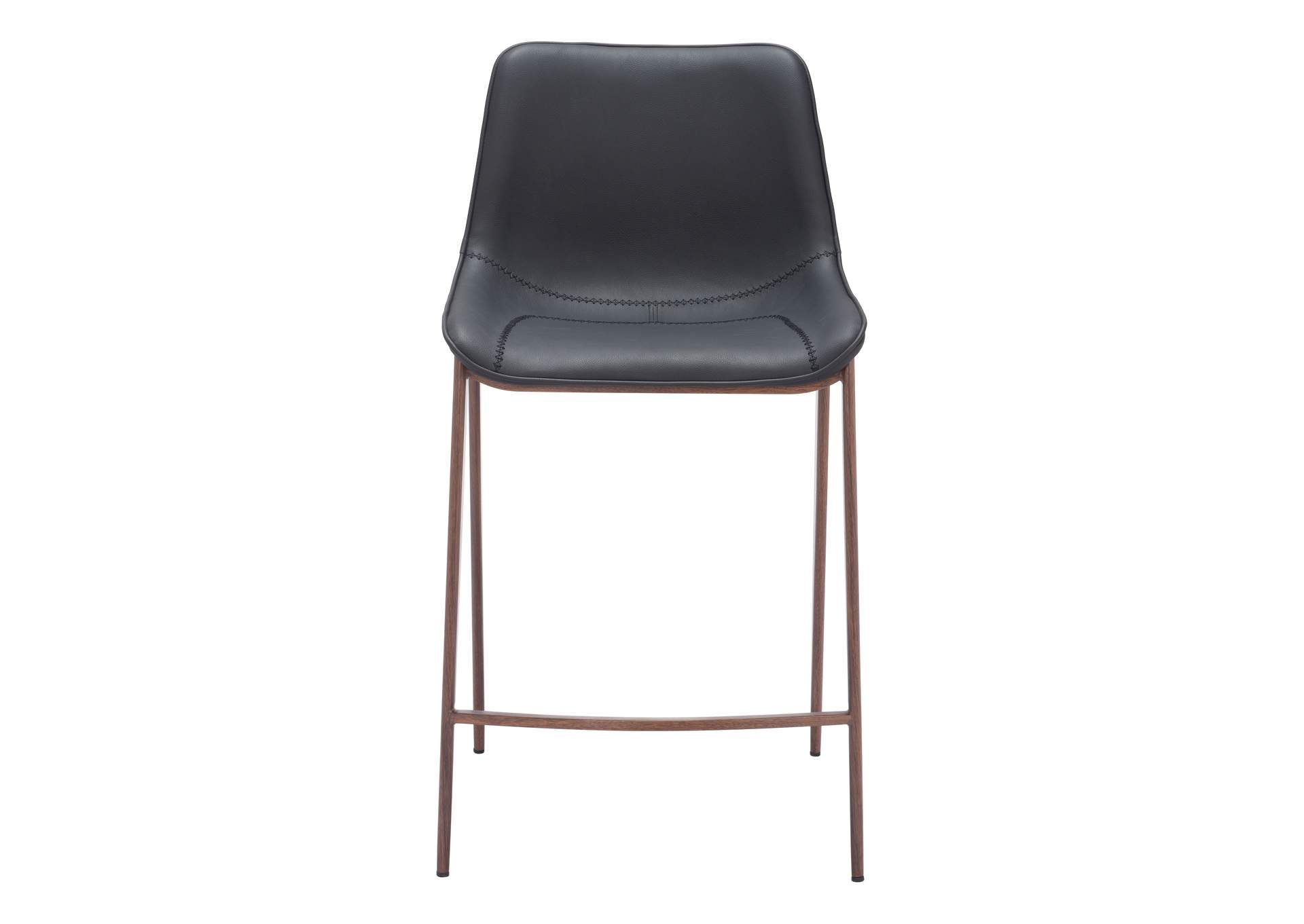 Magnus Counter Stool (Set Of 2) Black & Walnut image 5
