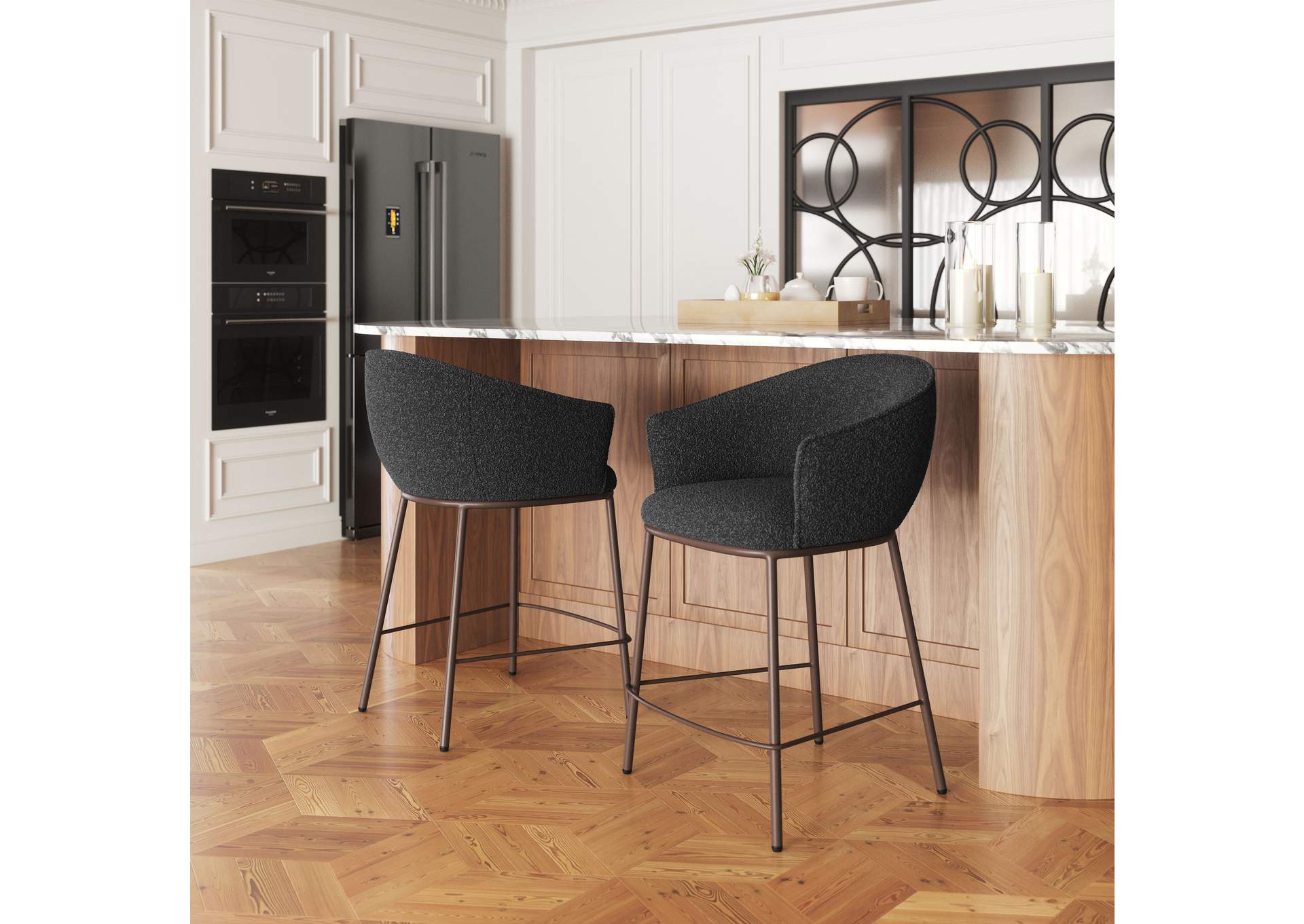Essen Counter Stool Black & Bronze image 3