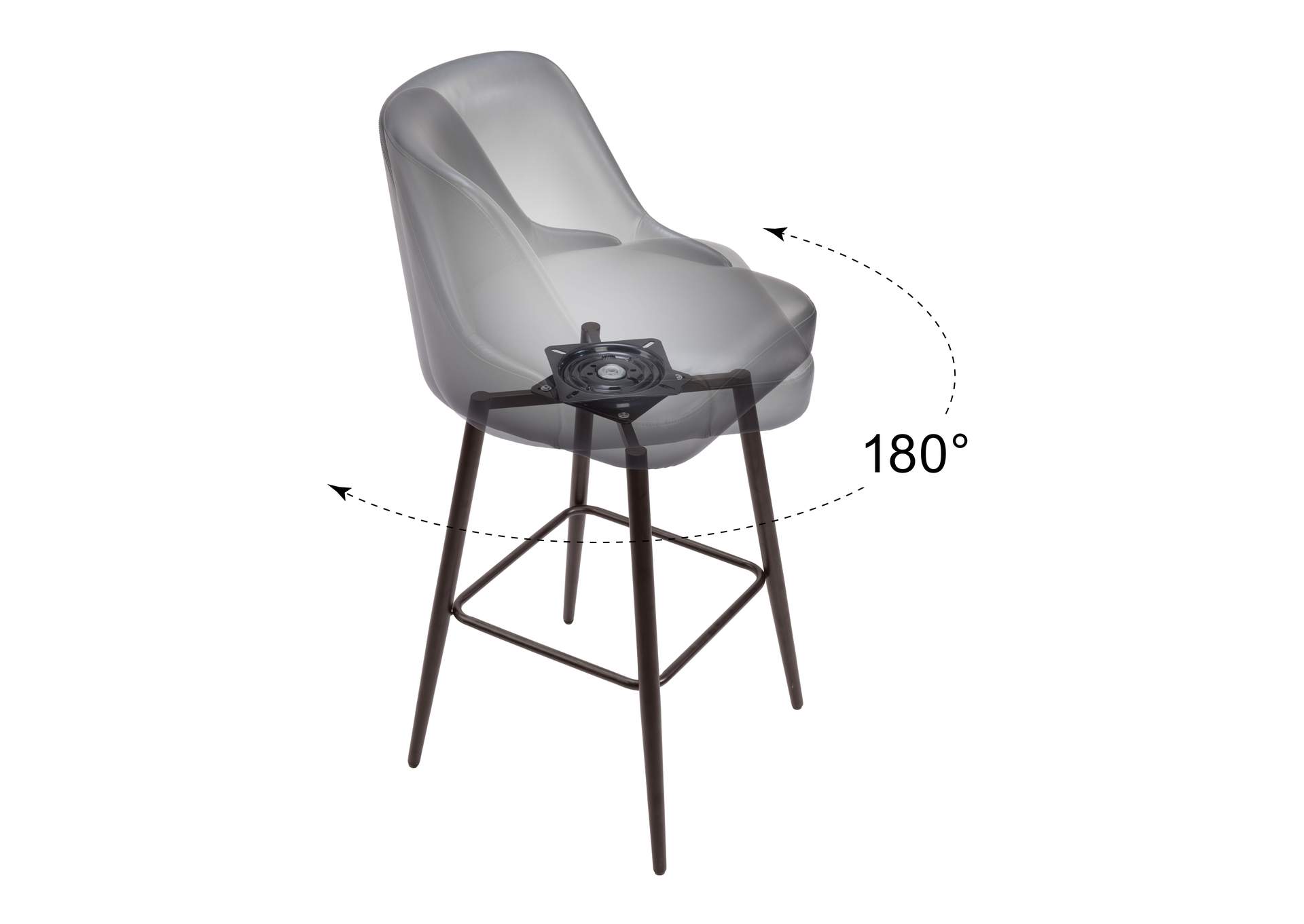 Keppel Swivel Barstool Black & Bronze image 9