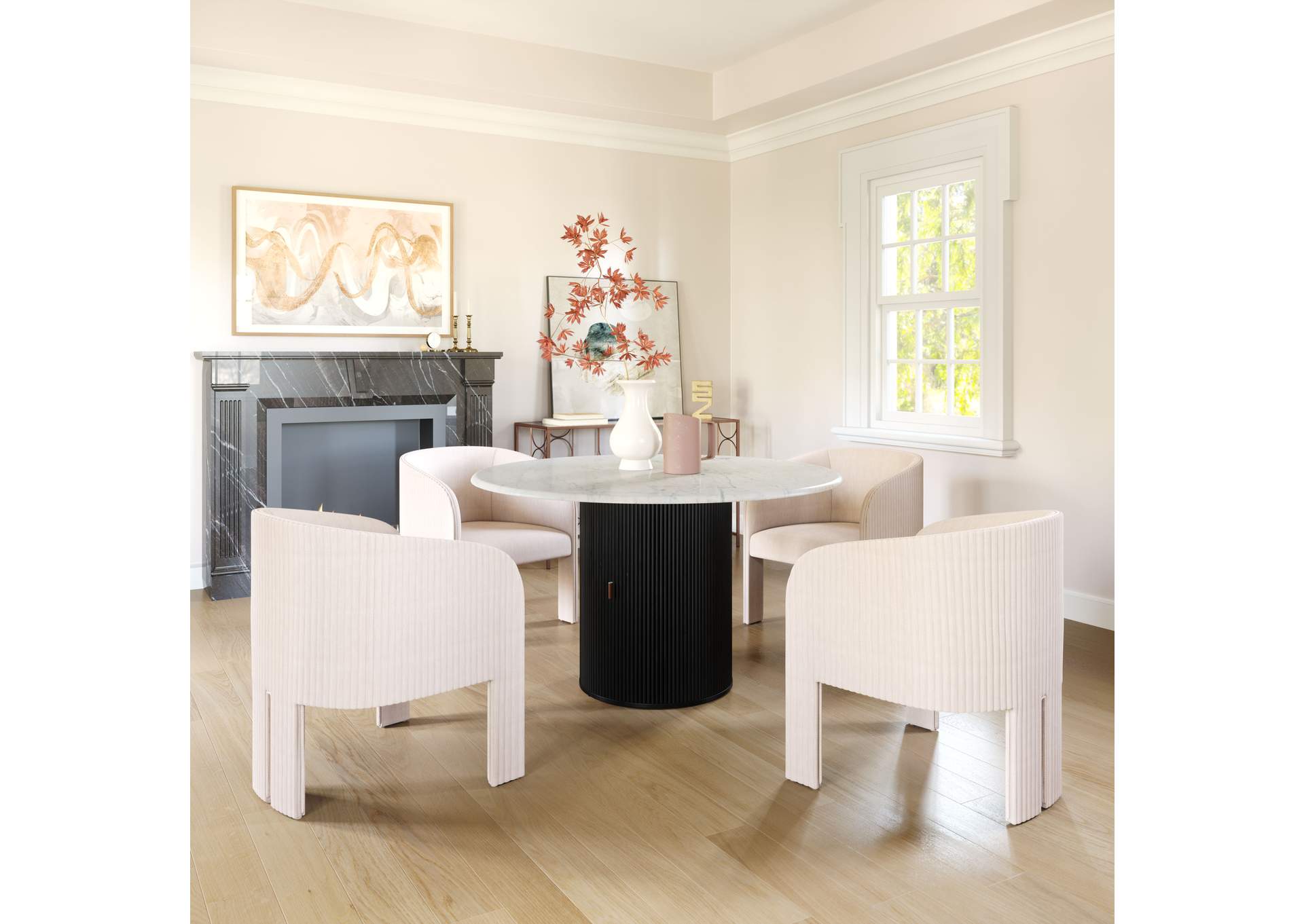 Izola Dining Table White & Black image 1