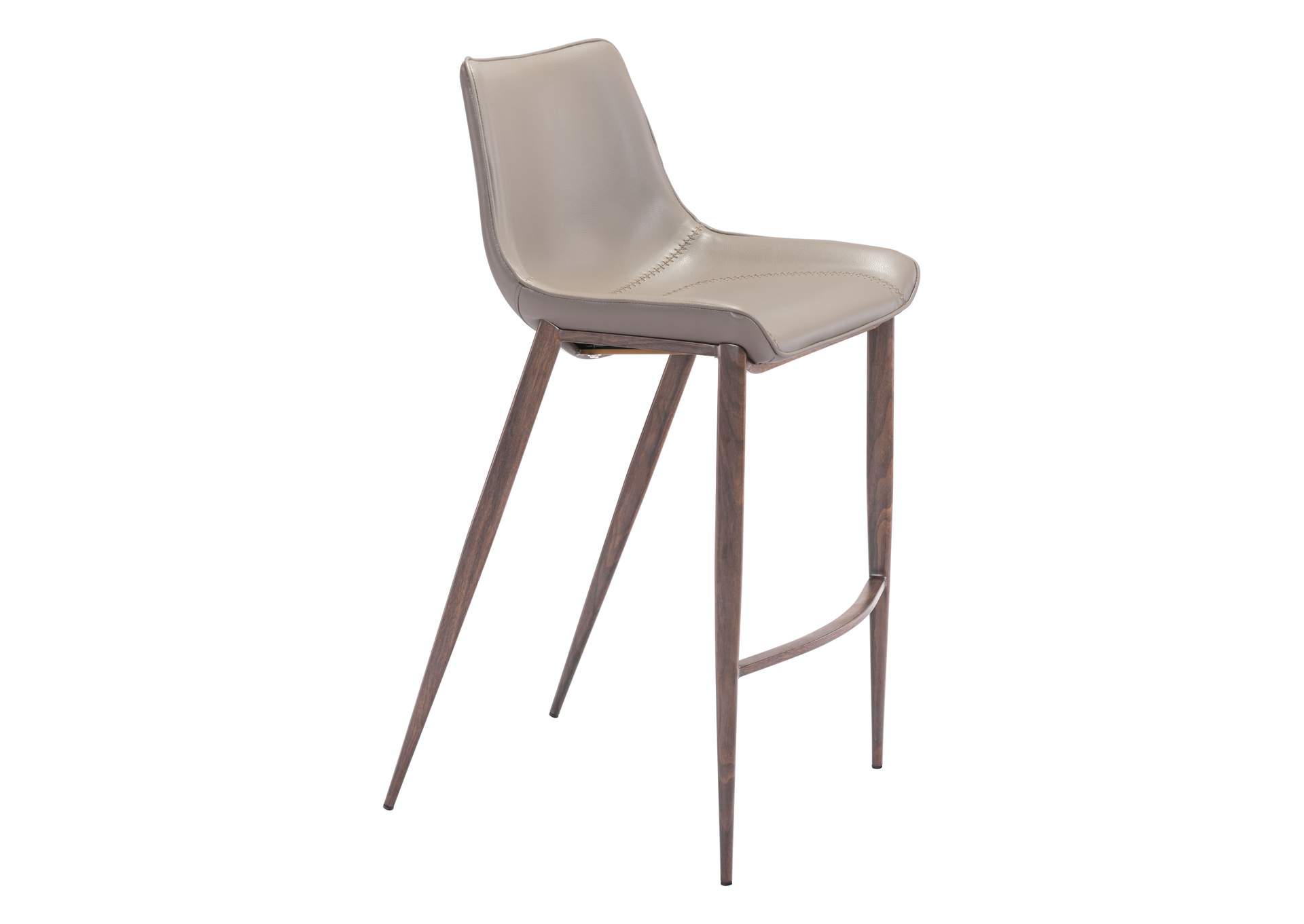 Magnus Barstool (Set Of 2) Brown & Walnut image 4