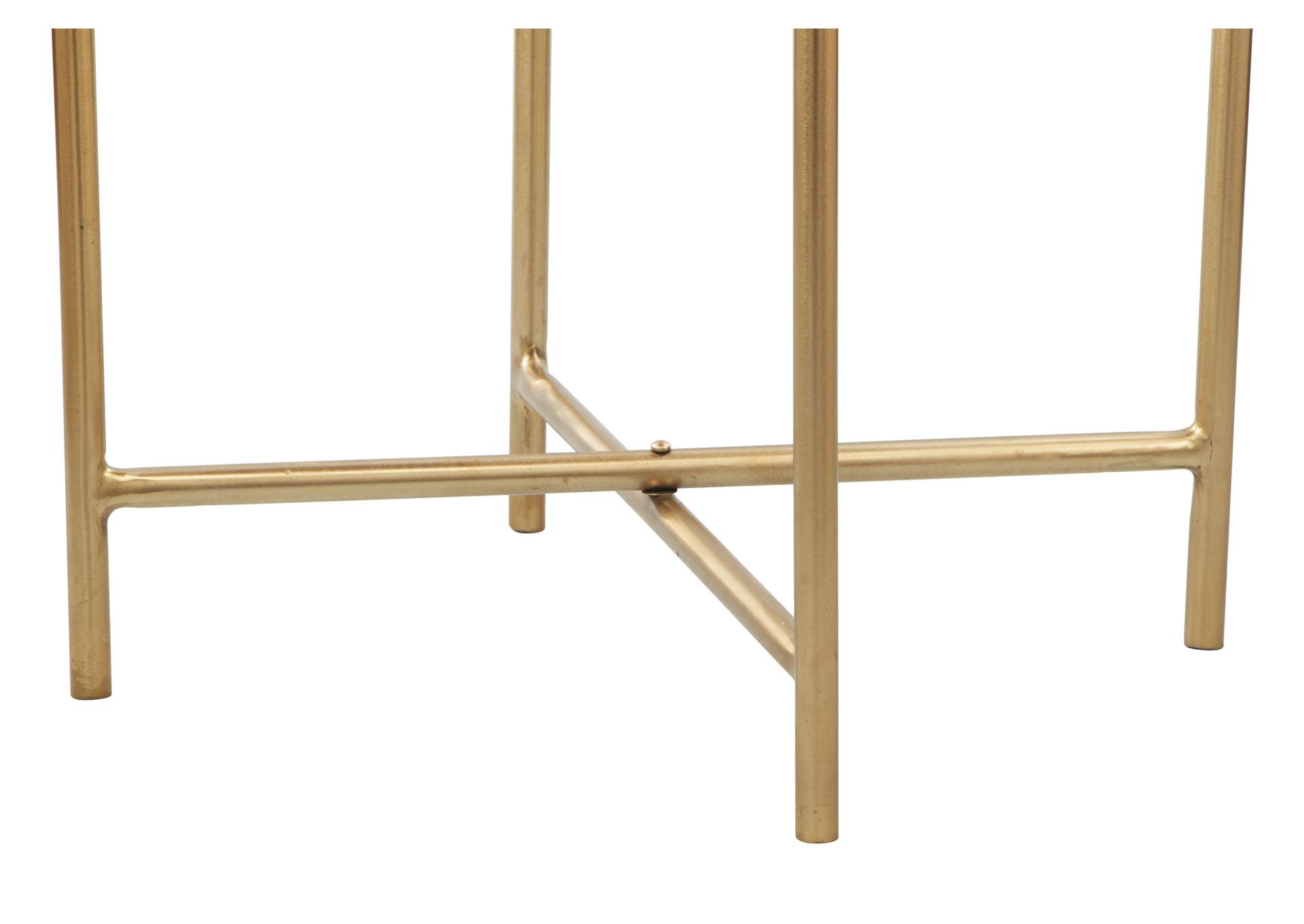 David Side Table Gray & Gold image 7