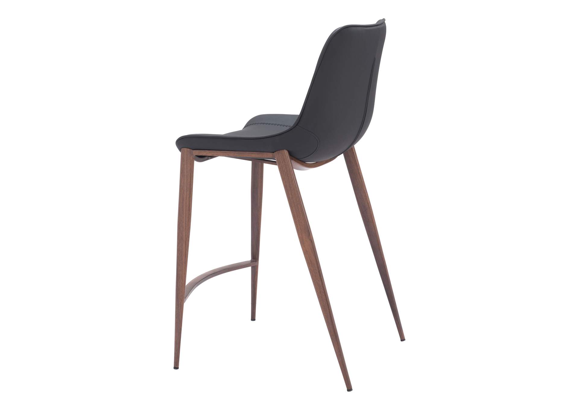 Magnus Counter Stool (Set Of 2) Black & Walnut image 7