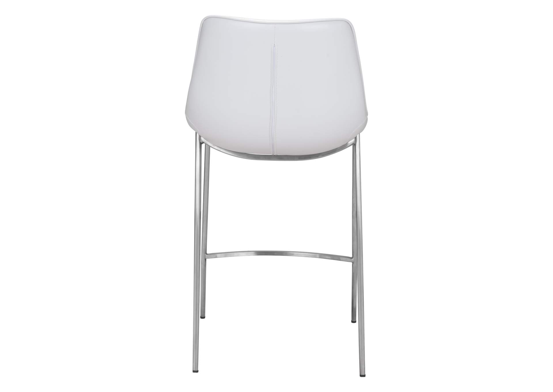 Magnus Counter Stool (Set Of 2) White & Silver image 6