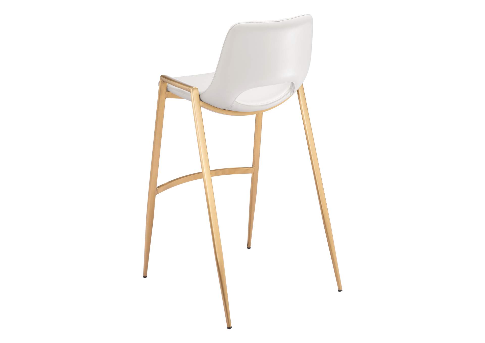 Desi Barstool (Set Of 2) White & Gold image 7