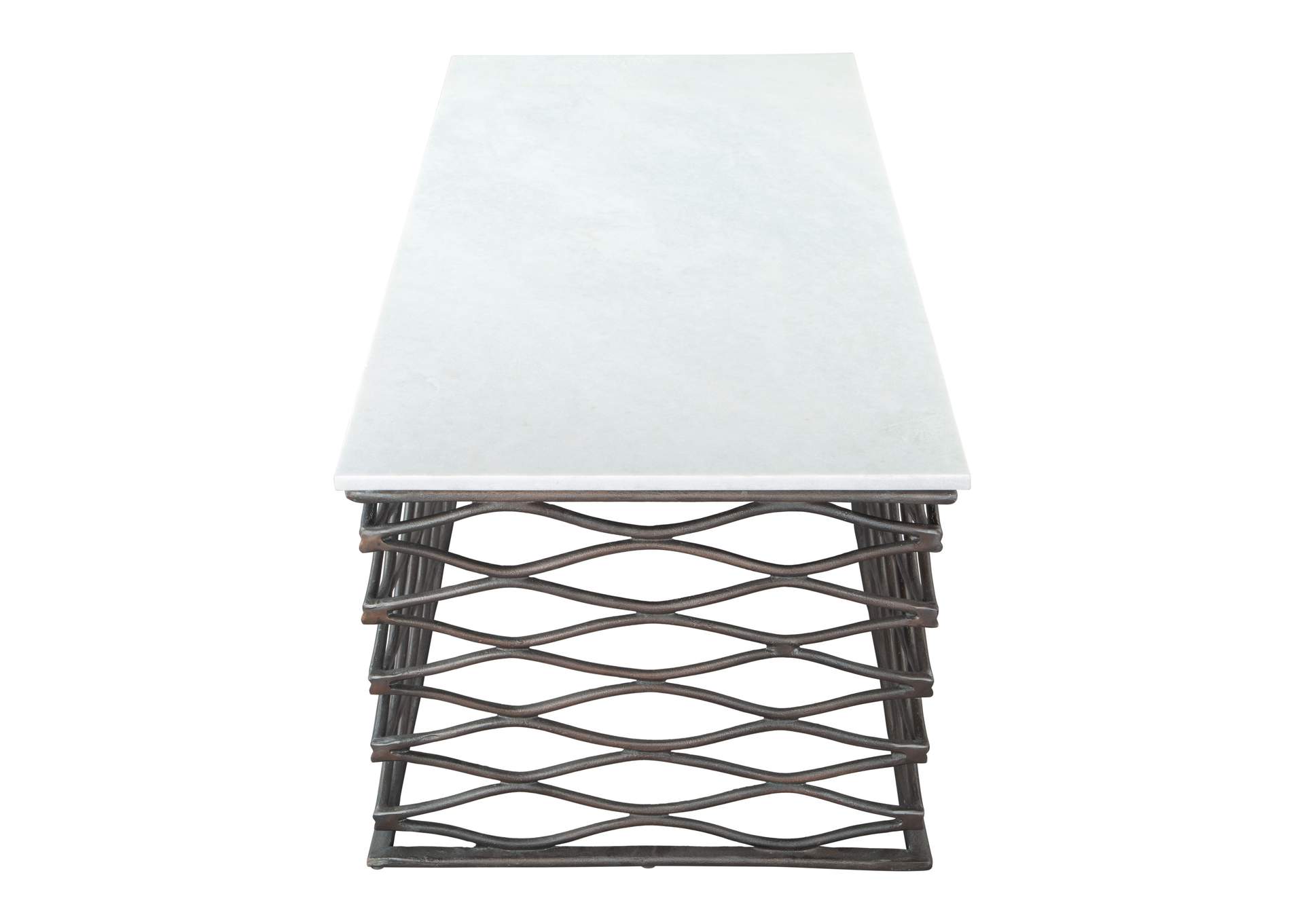 Duchess Coffee Table White & Antique Bronze image 4