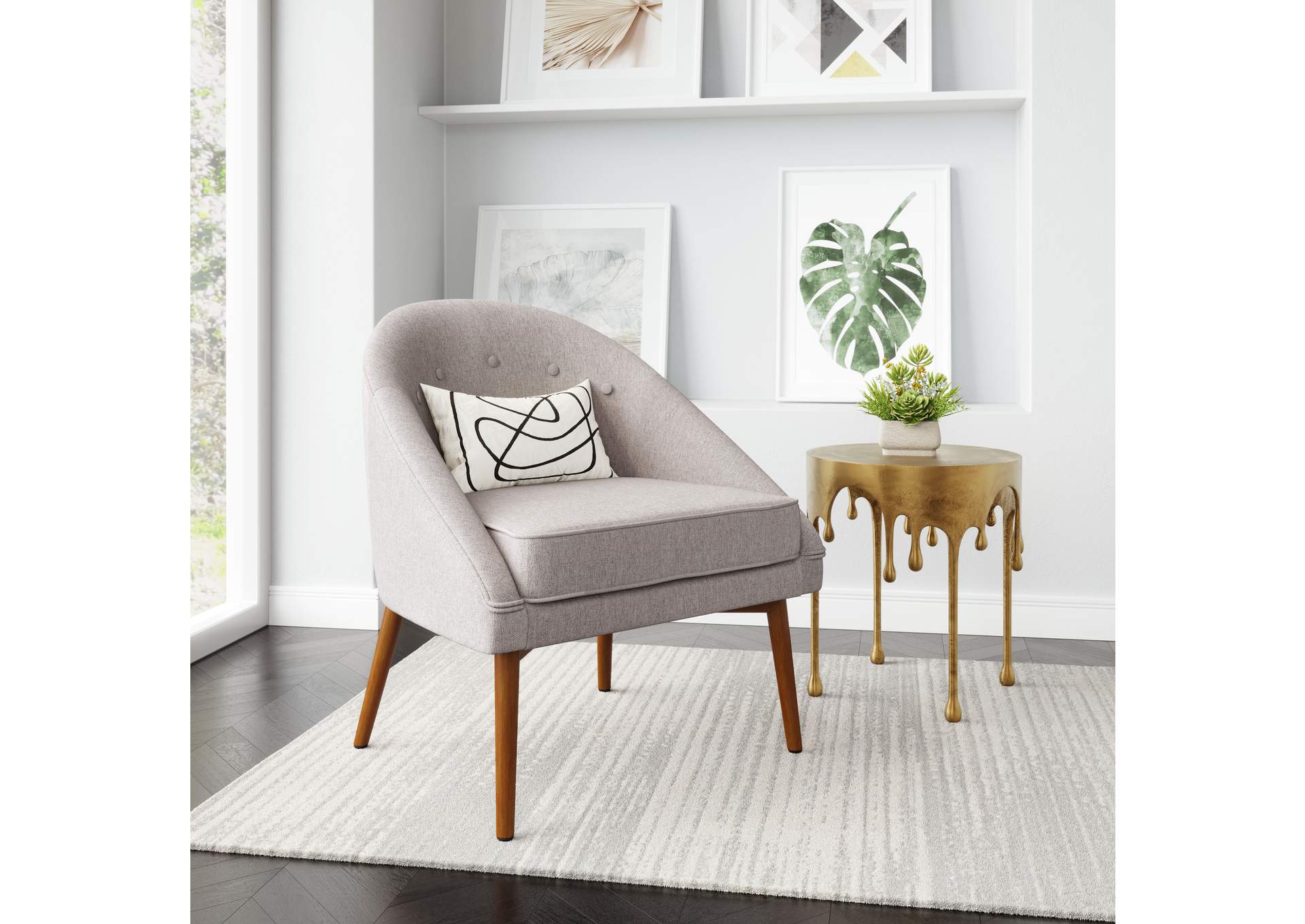 Carter Accent Chair Gray image 1