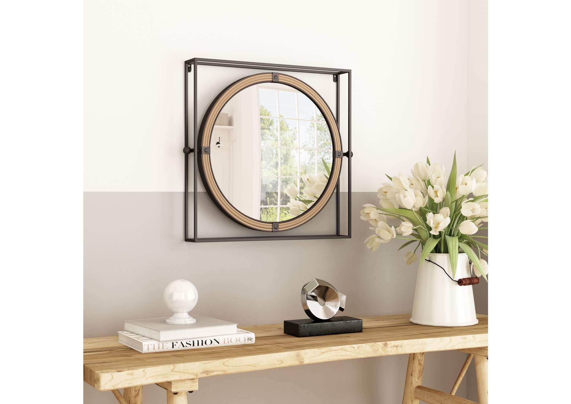 Capell Mirror Antique Gray image 1