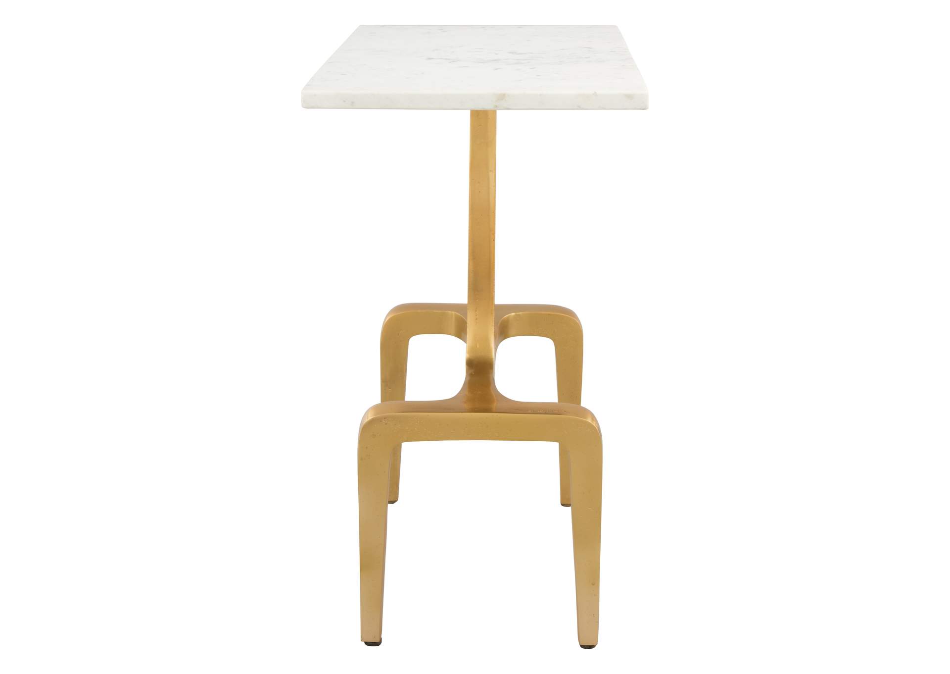 Clement Side Table White & Gold image 4