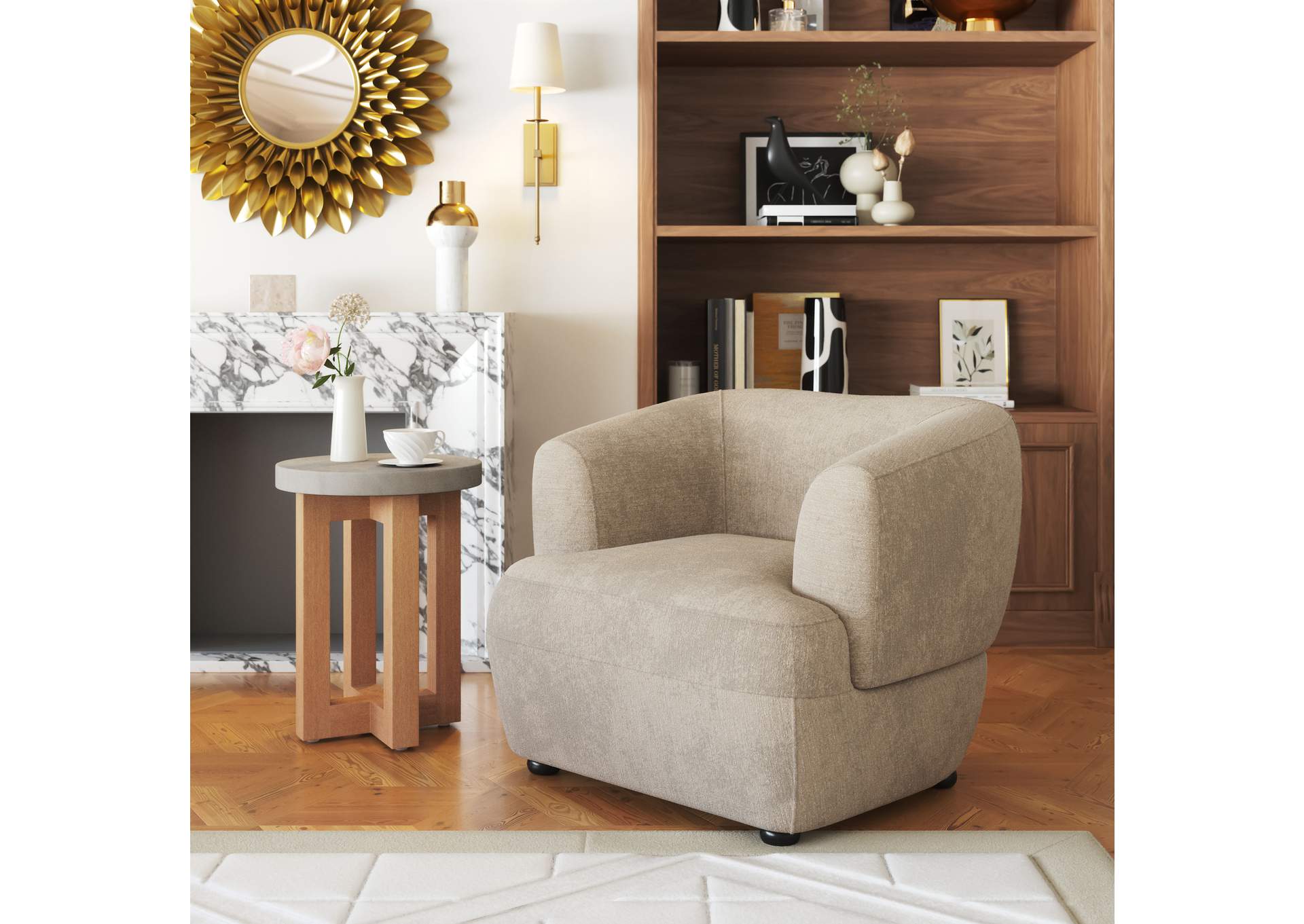 Bekker Accent Chair Golden Beige image 1