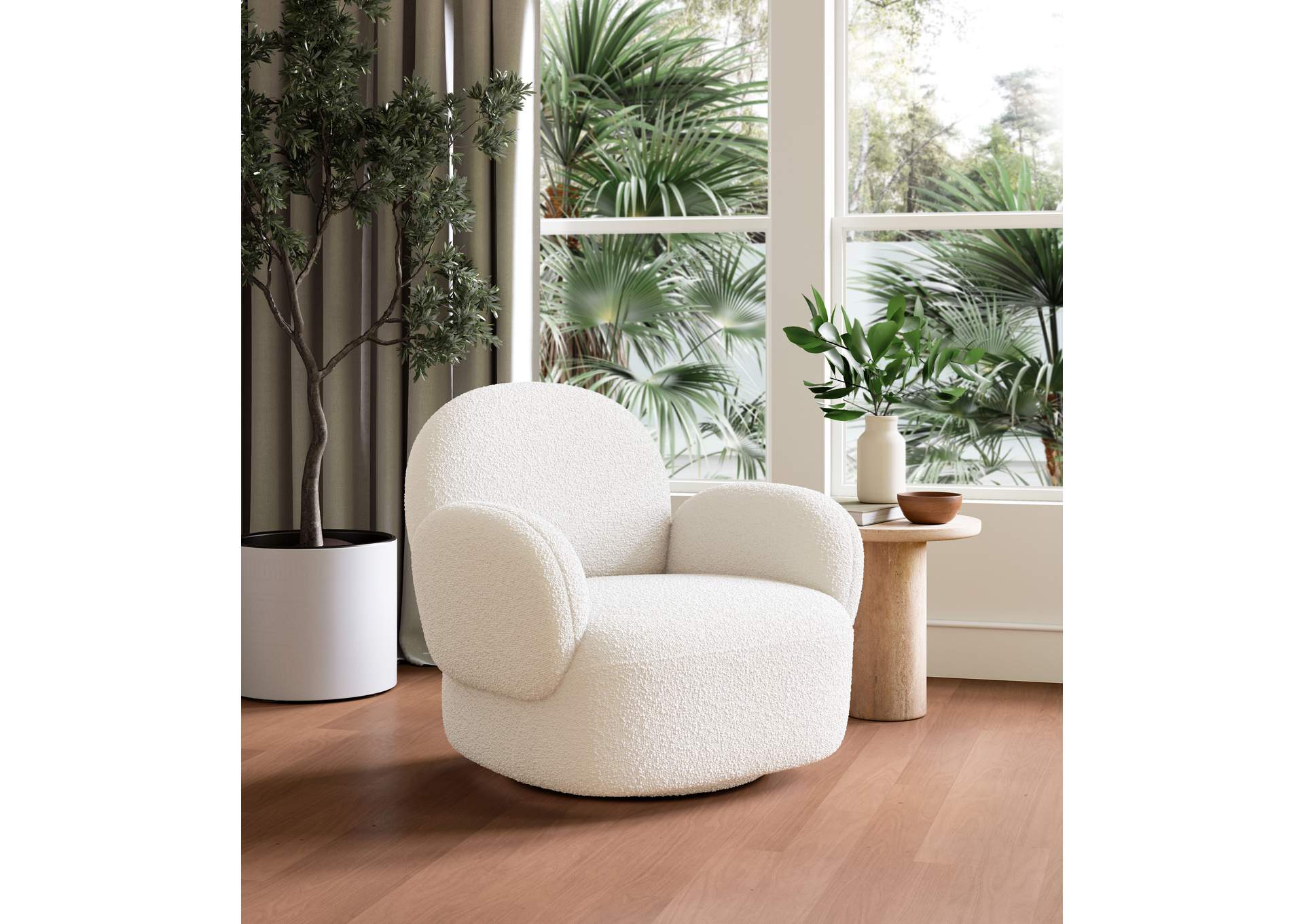 Pilka Swivel Chair White image 1