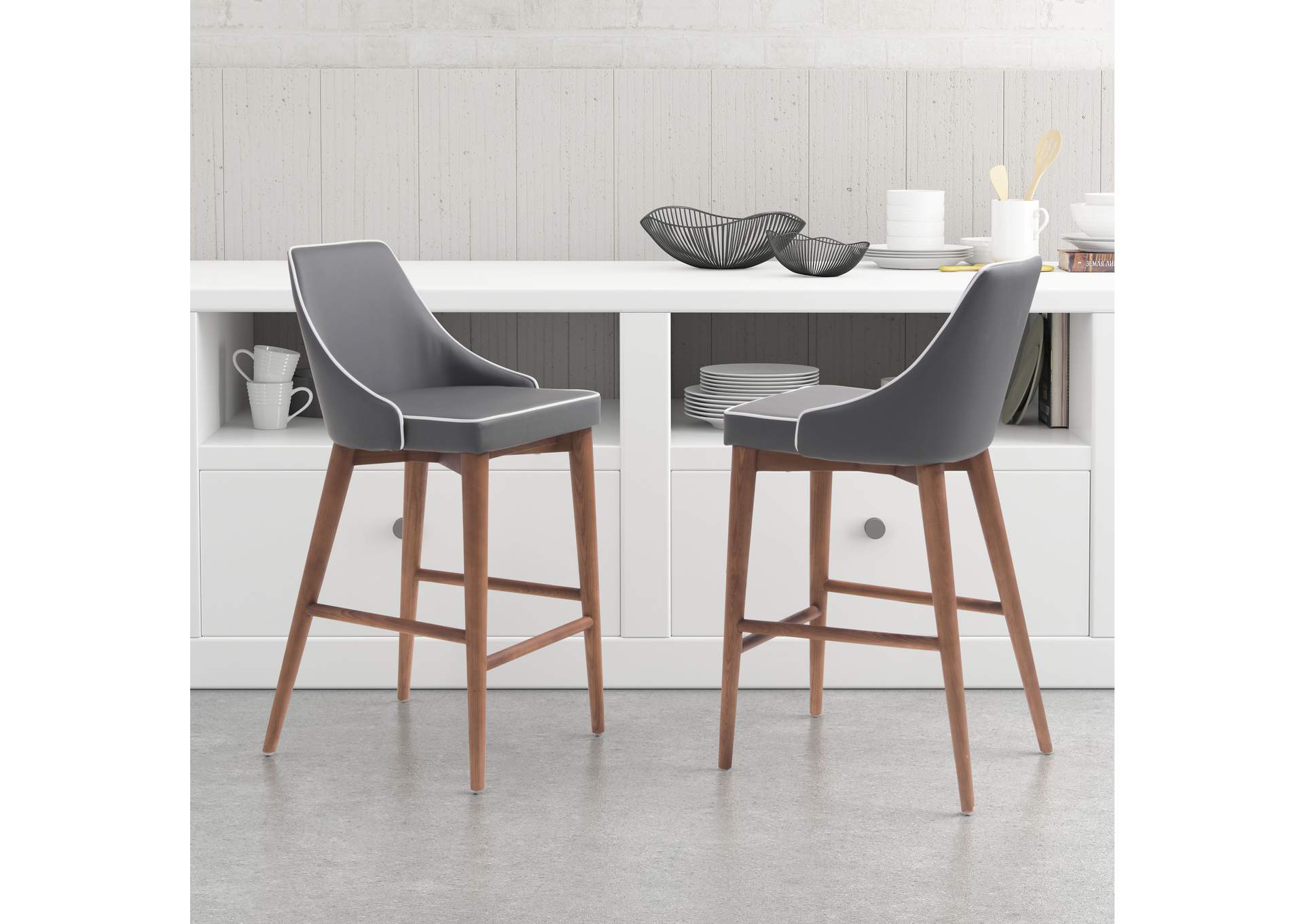 Moor Counter Stool Dark Gray
