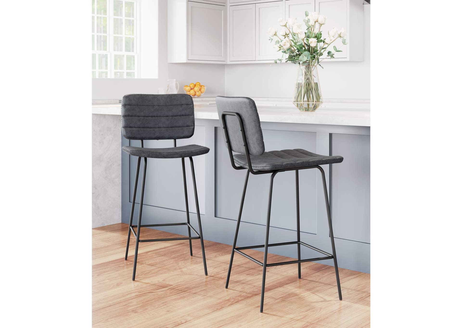 Boston Counter Stool (Set Of 2) Vintage Black image 1
