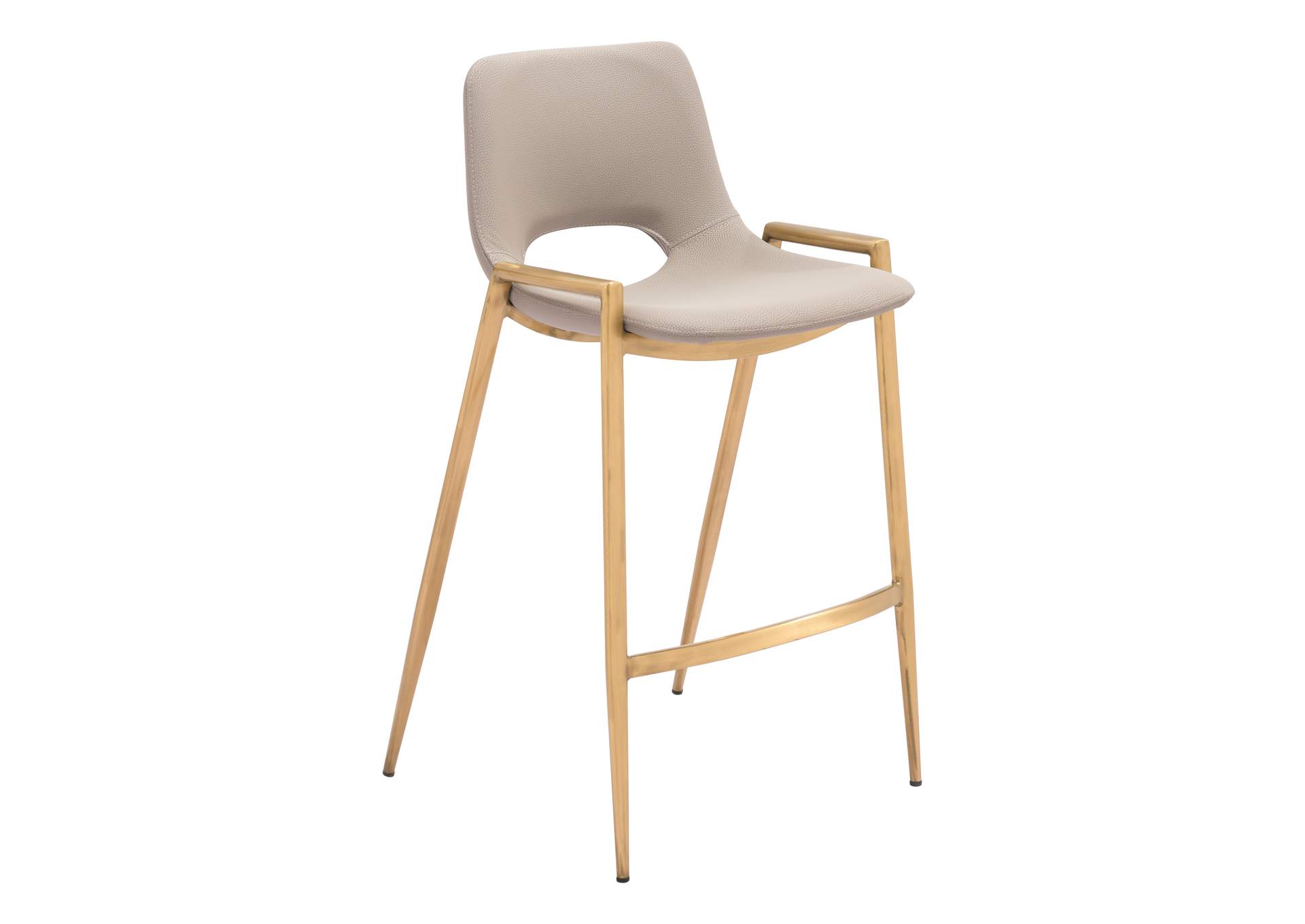 Desi Counter Stool (Set Of 2) Beige & Gold image 4