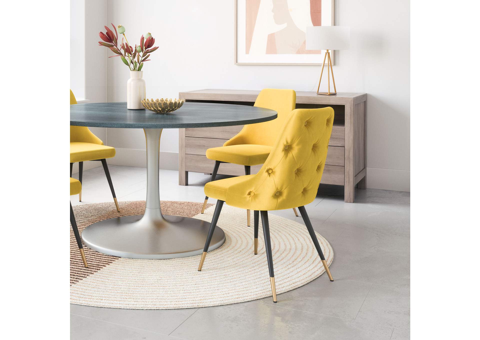 Piccolo Dining Chair (Set Of 2) Yellow image 1