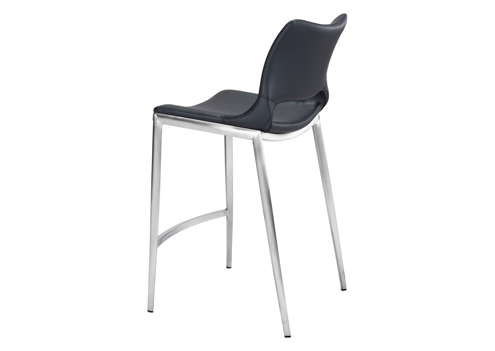 Ace Counter Stool (Set Of 2) Black & Silver image 7