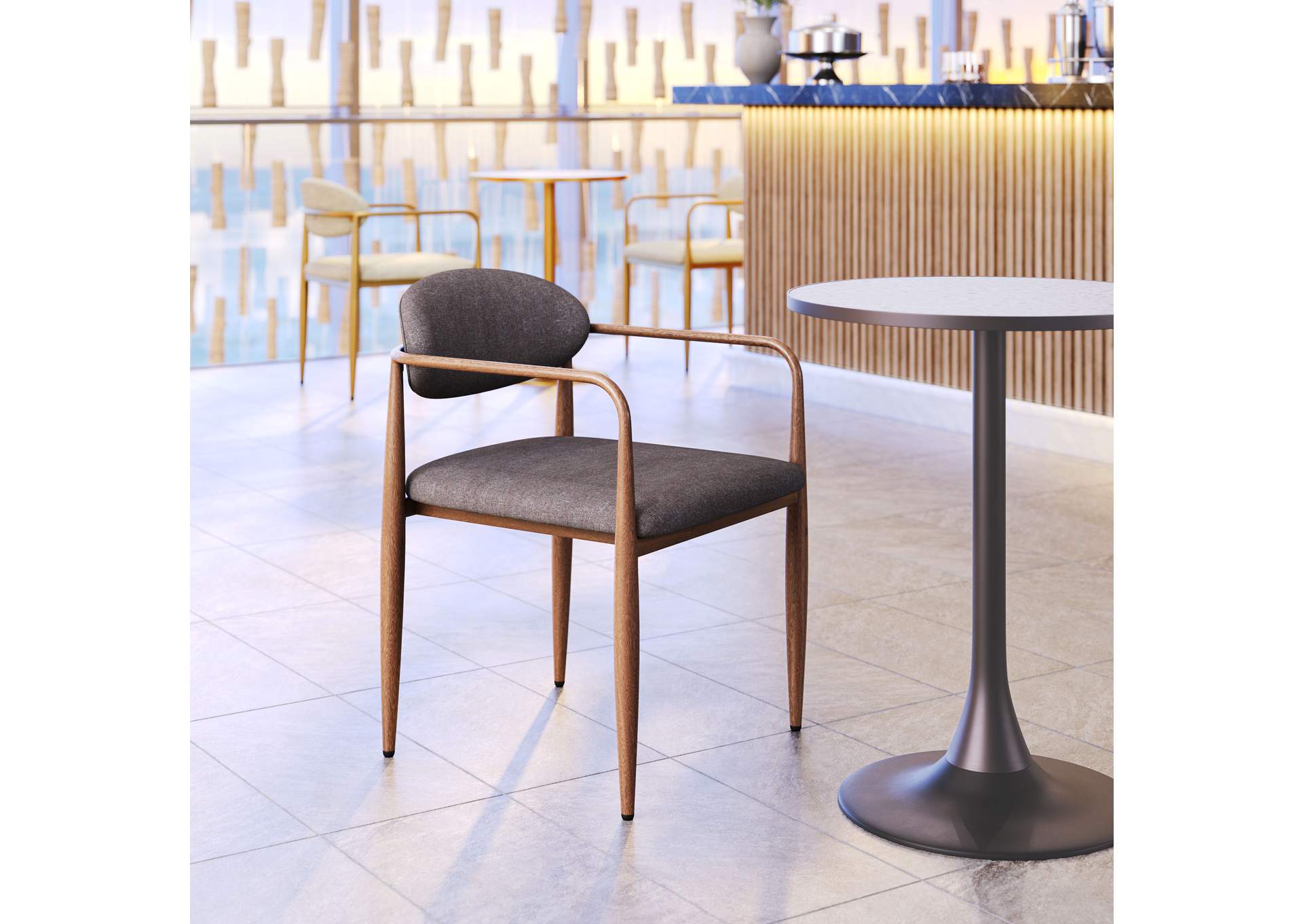 Zens Dining Chair (Set Of 2) Truffle Gray image 3