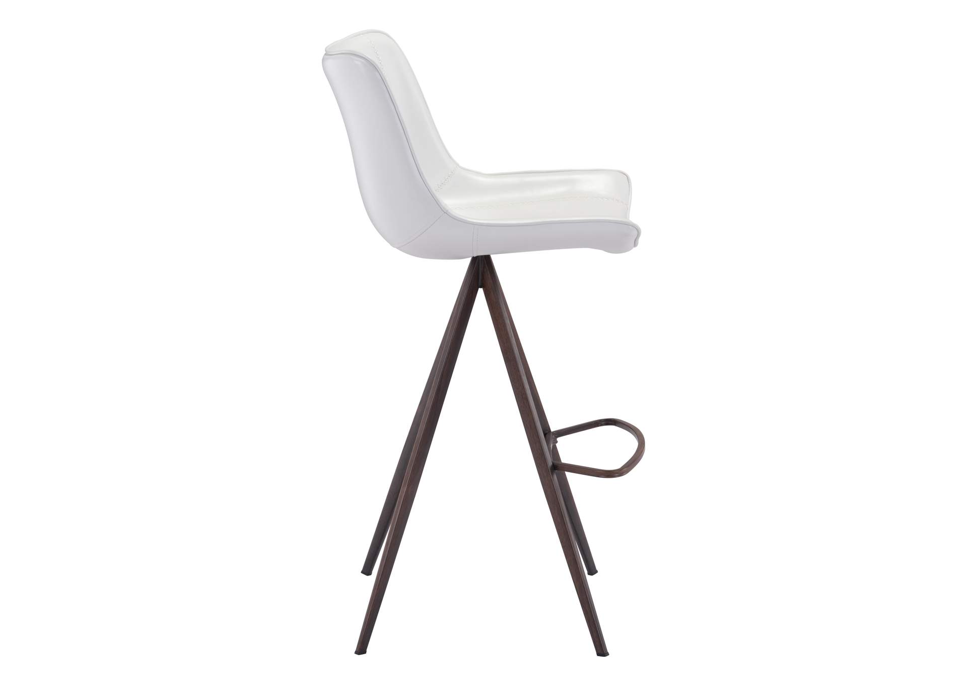 Aki Barstool (Set Of 2) White & Walnut image 4